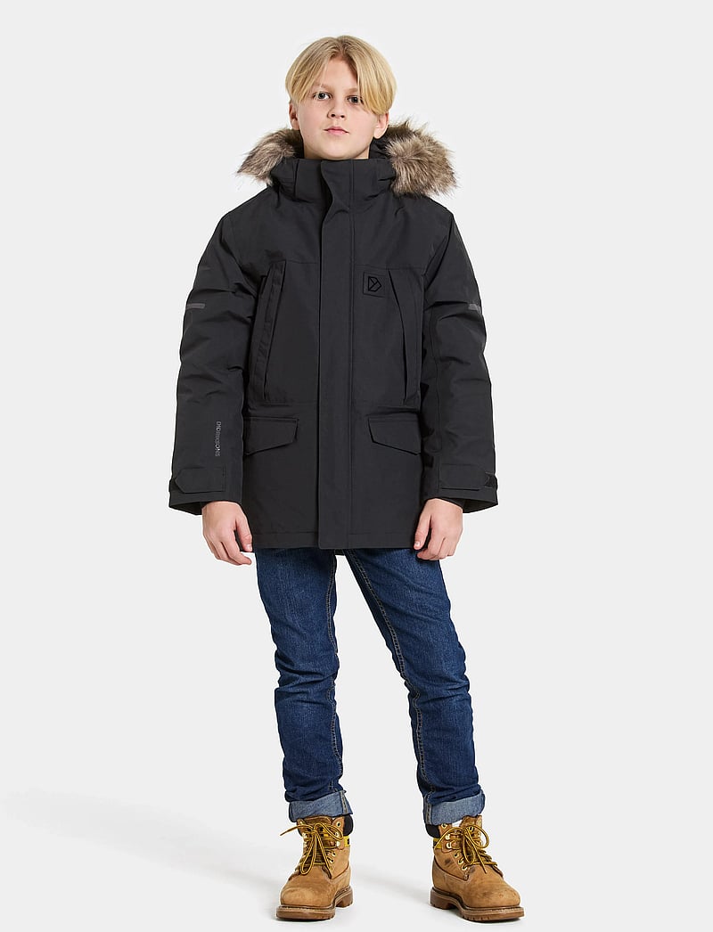 Didriksons - SYLVIN KIDS PARKA - virsdrēbes - black - 3