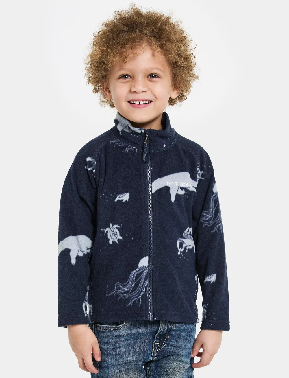 Didriksons - MONTE PR K FZ 10 - sweaters - winter ocean blue - 0