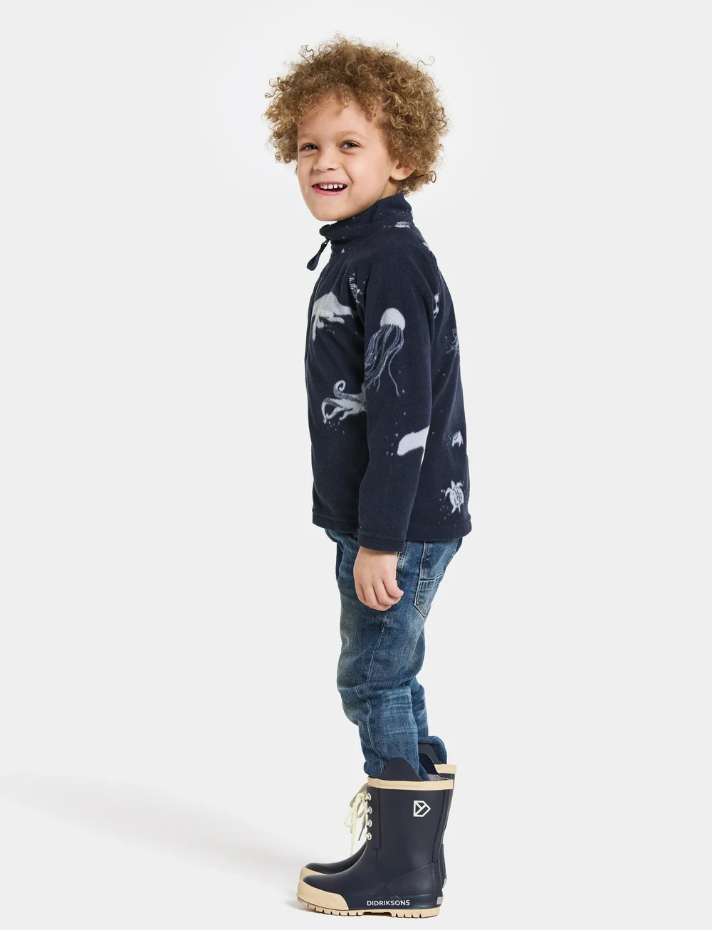 Didriksons - MONTE PR K FZ 10 - sweaters - winter ocean blue - 5