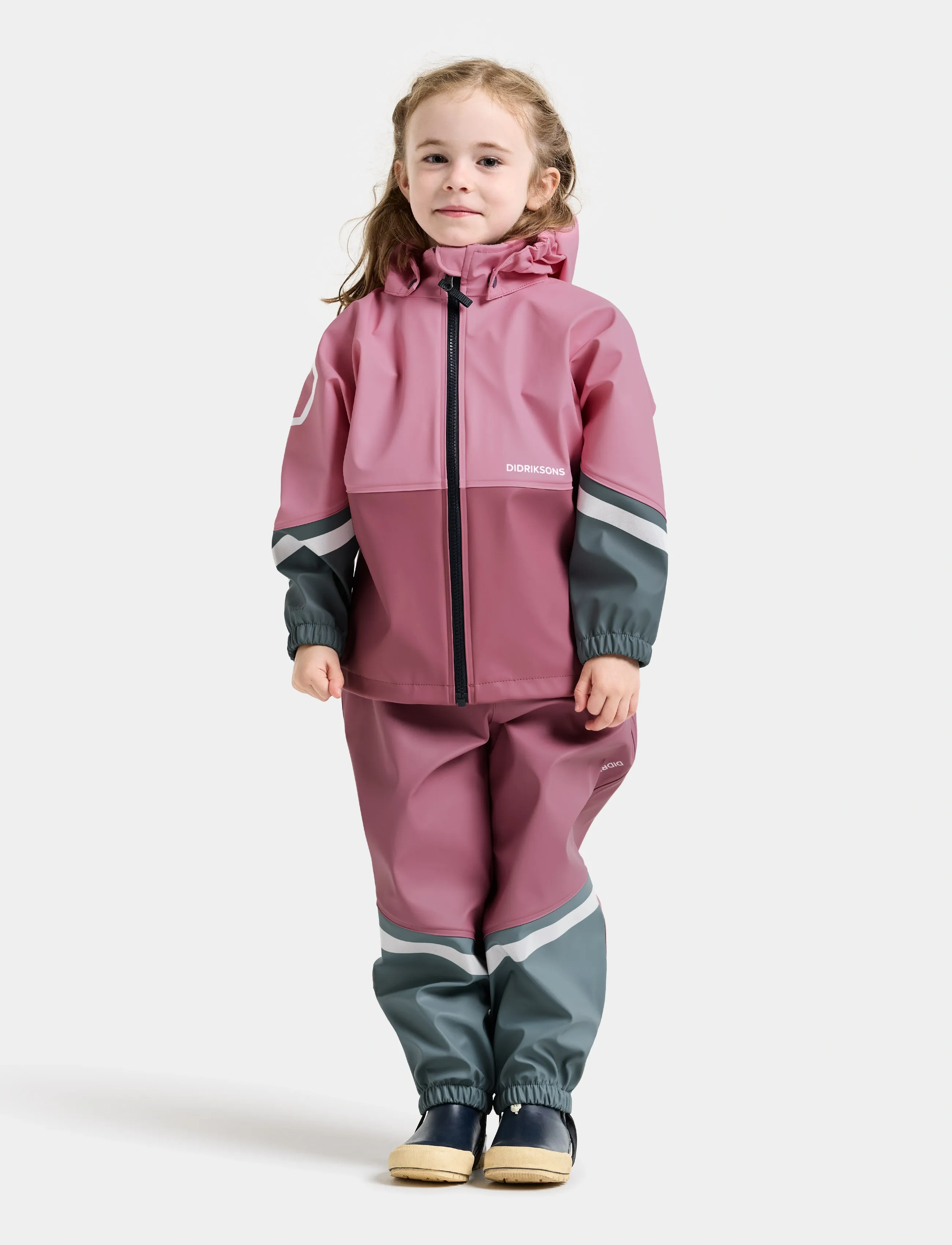 Didriksons Waterman Kids' Set - Regntøj - LIGHT HEATHER PINK / pink/rose
