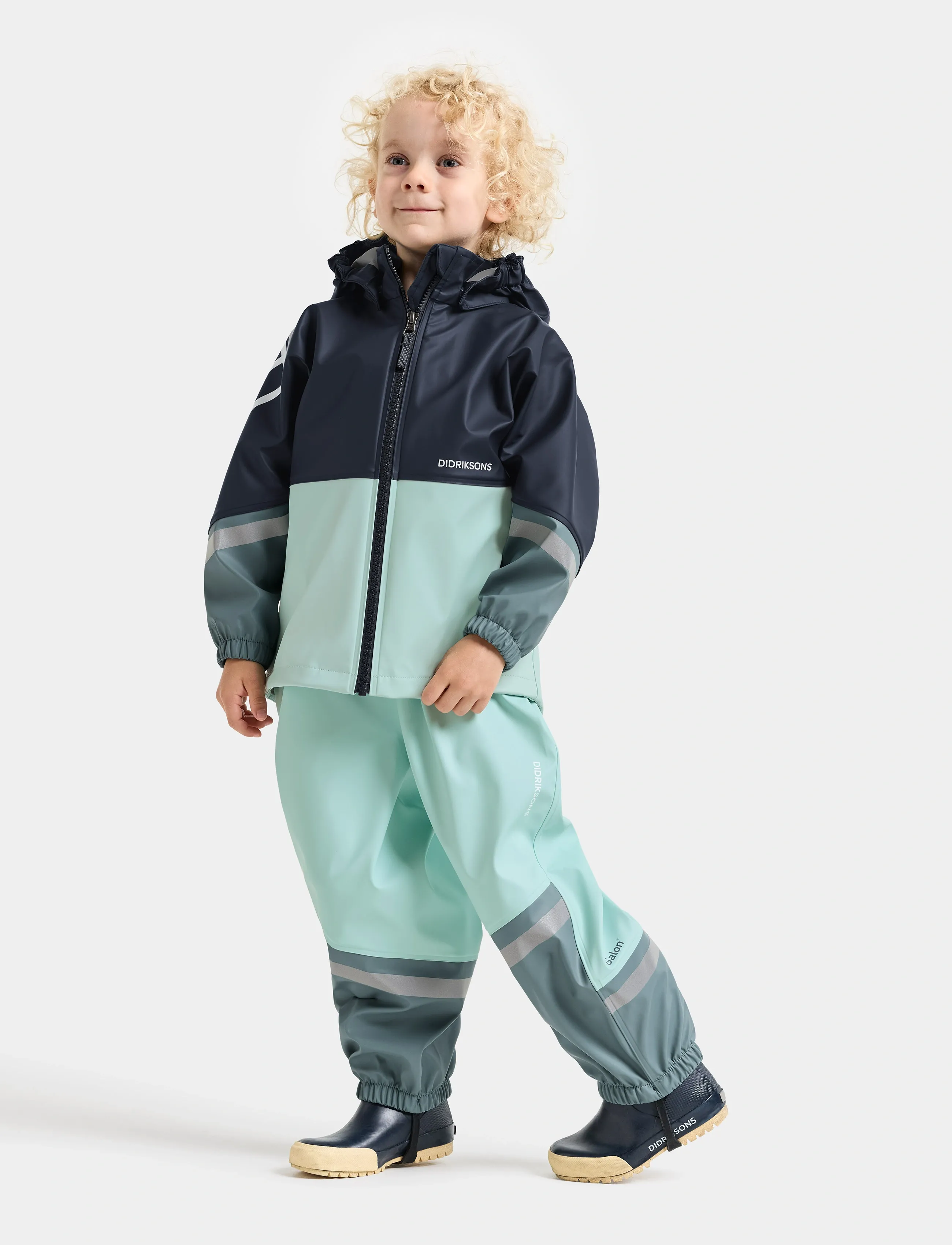 Didriksons Waterman Kids' Set - Regntøj - OCEAN MINT / blue