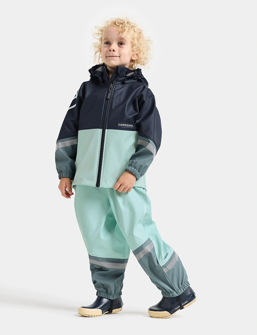 Didriksons - WATERMAN KIDS SET 12 - Útivistarföt - ocean mint - 0