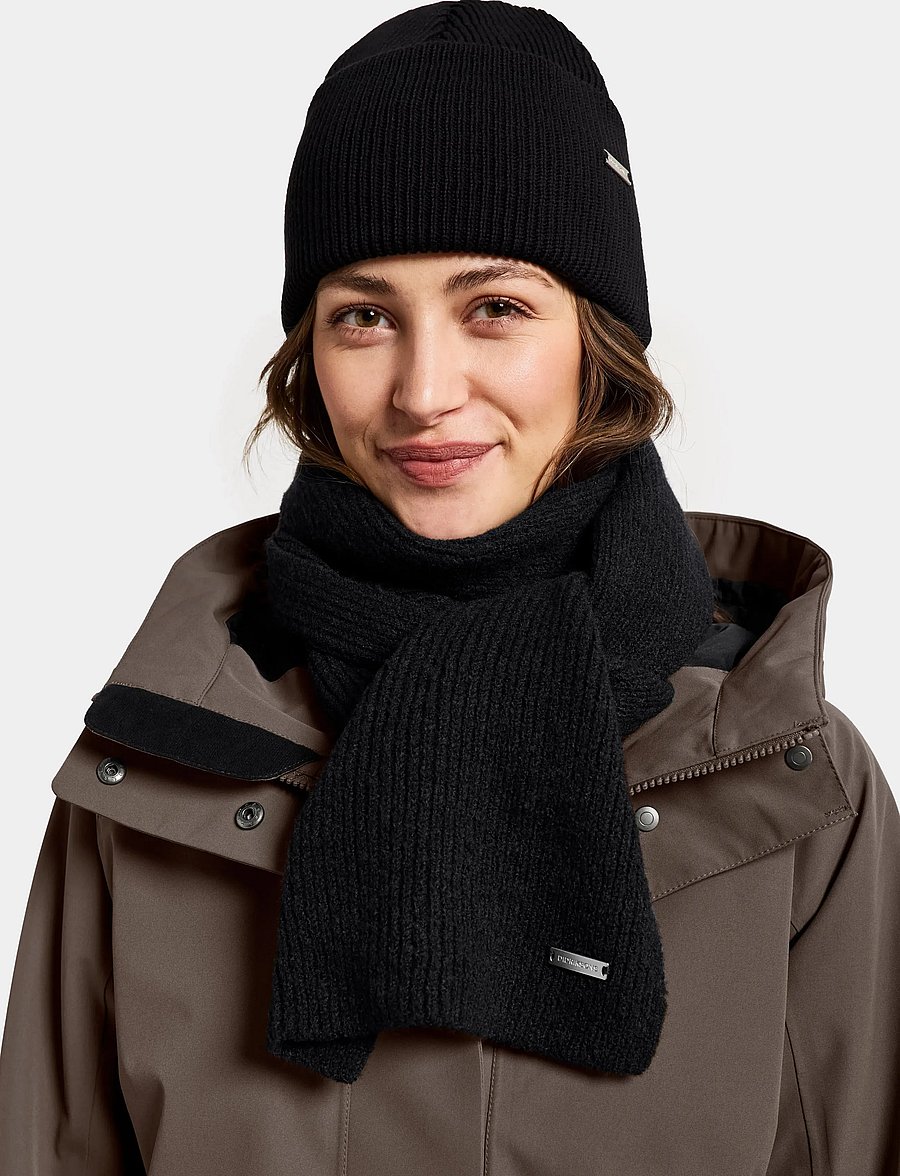 Didriksons - MALIA SCARF - halstørklæder - black - 0