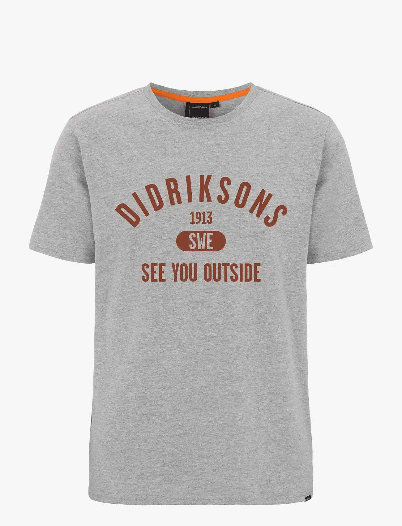 Didriksons - HARALD USX T-SH COL - oberteile & t-shirts - grey melange - 1