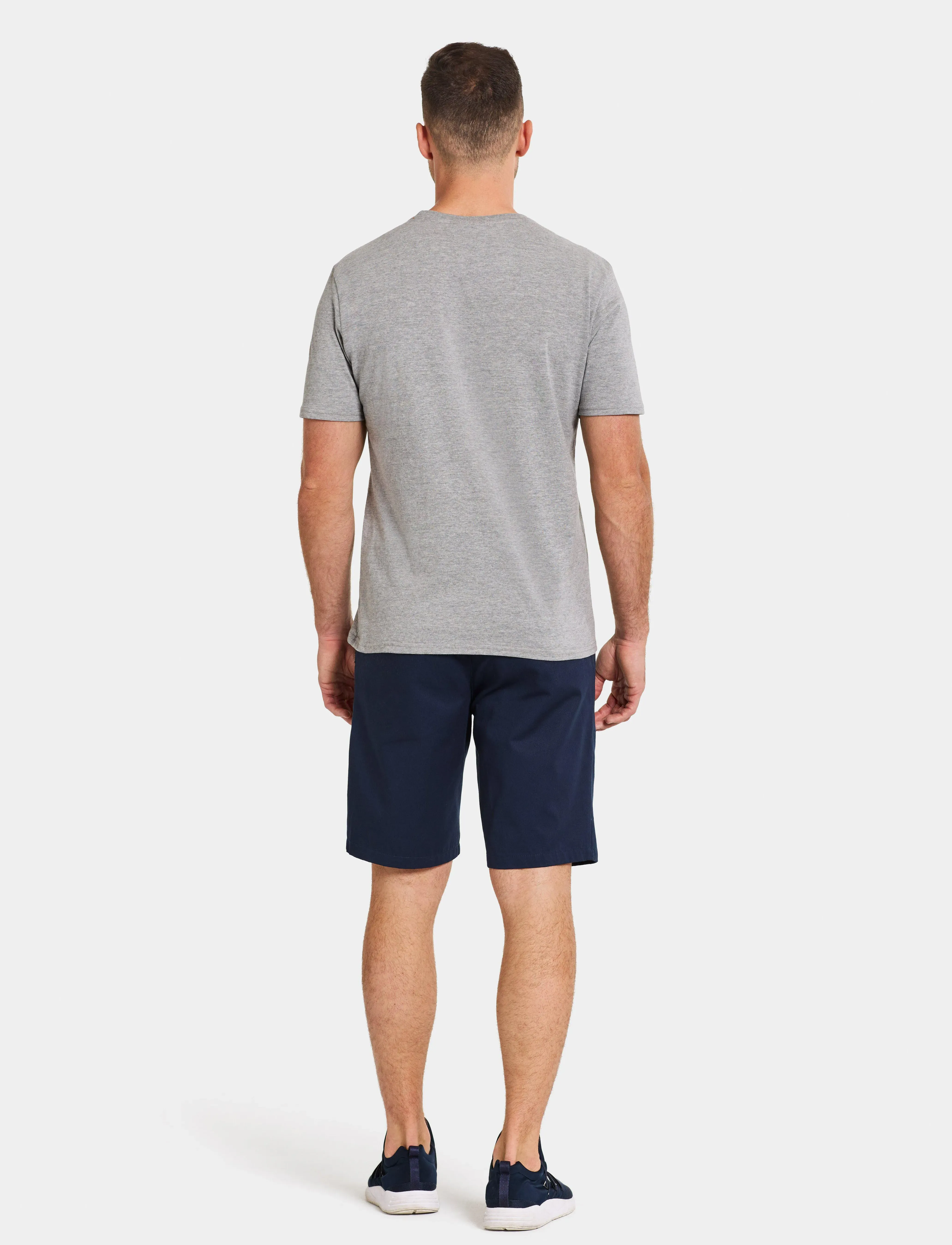 Didriksons - HARALD USX T-SH COL - oberteile & t-shirts - grey melange - 4