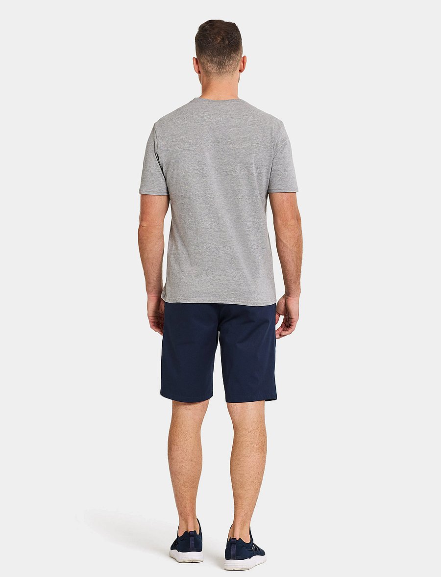Didriksons - HARALD USX T-SH COL - t-shirts - grey melange - 4
