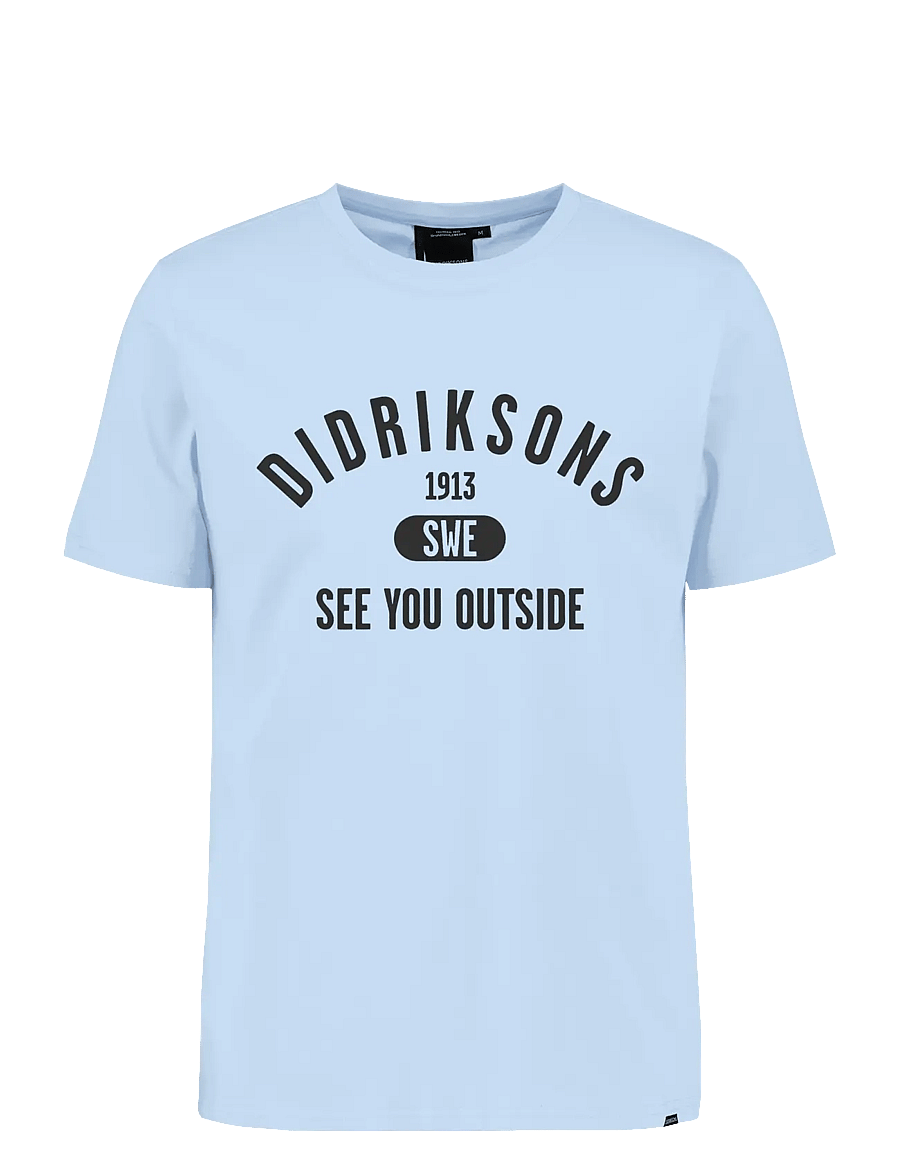 Didriksons - HARALD USX T-SH COL - oberteile & t-shirts - sea blue - 1