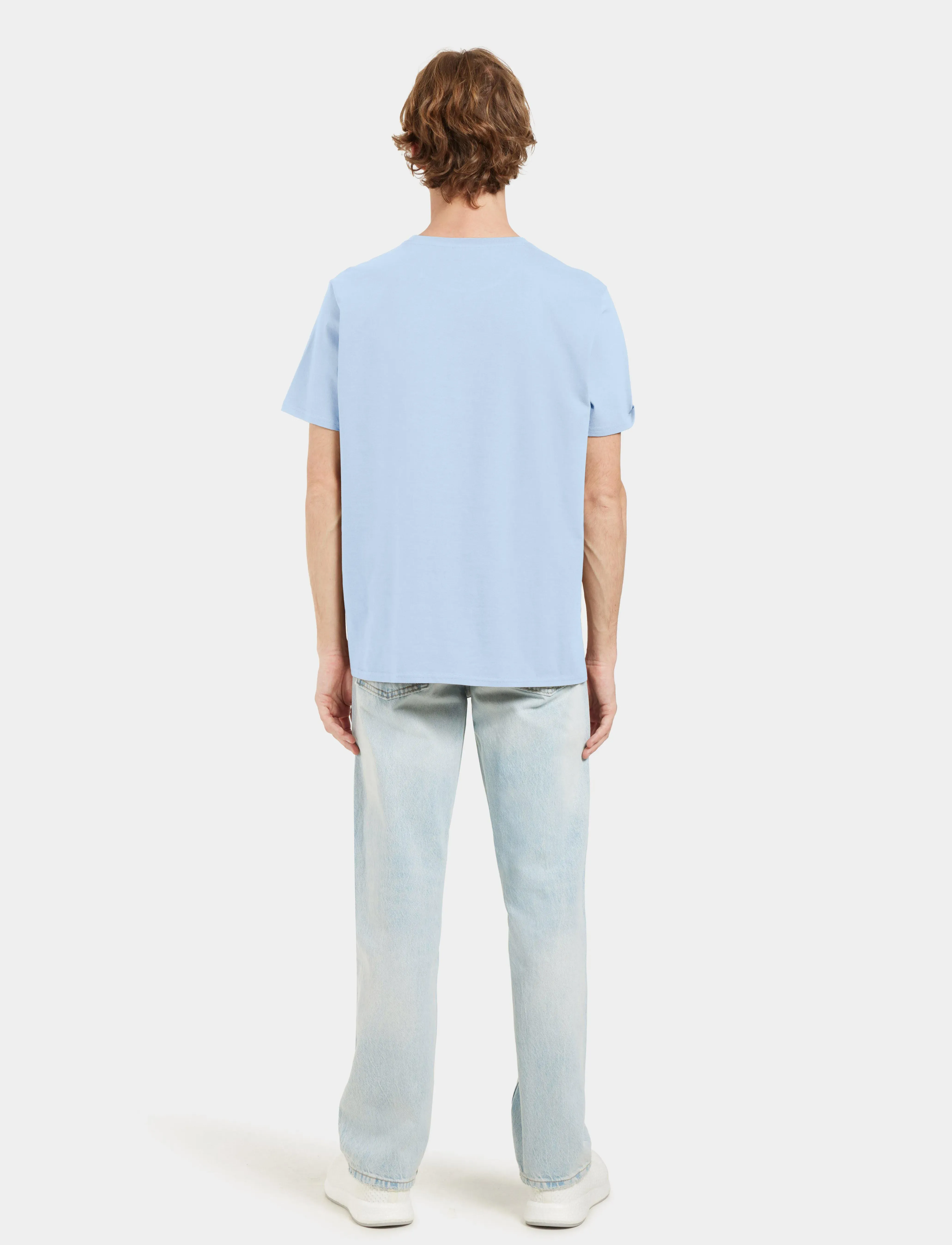 Didriksons - HARALD USX T-SH COL - tops & t-shirts - sea blue - 4