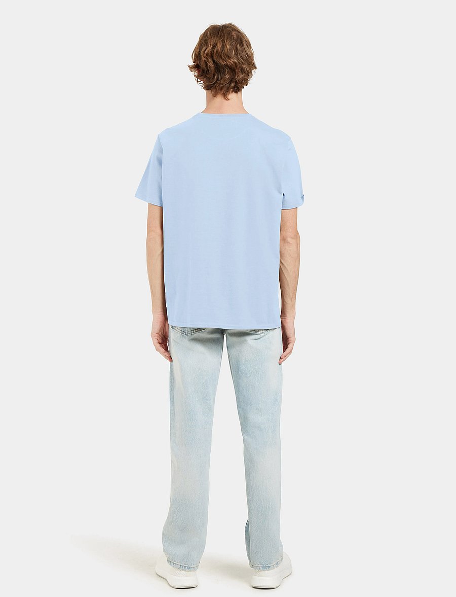Didriksons - HARALD USX T-SH COL - oberteile & t-shirts - sea blue - 4