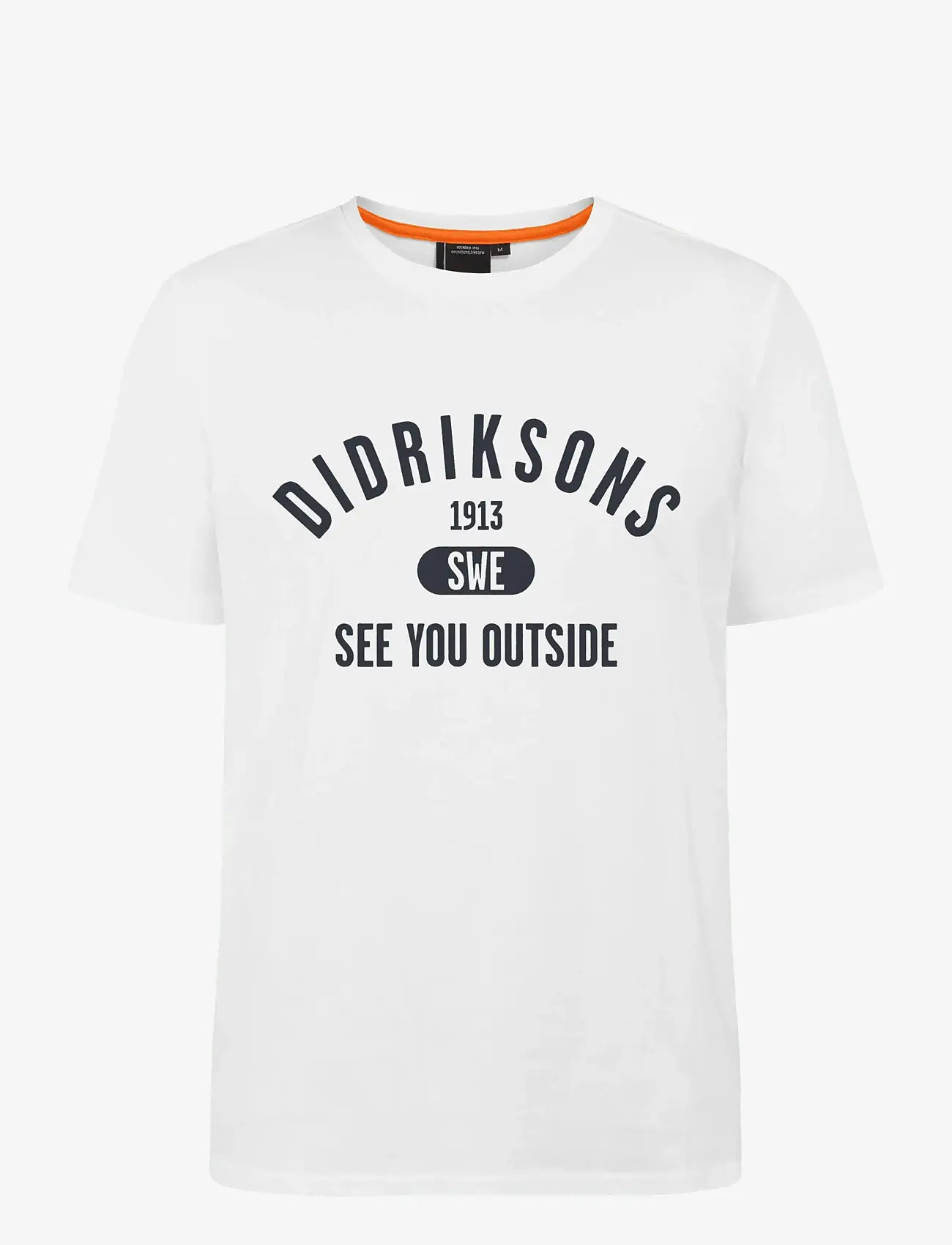 Didriksons - HARALD USX T-SH COL - tops & t-shirts - snow white - 1
