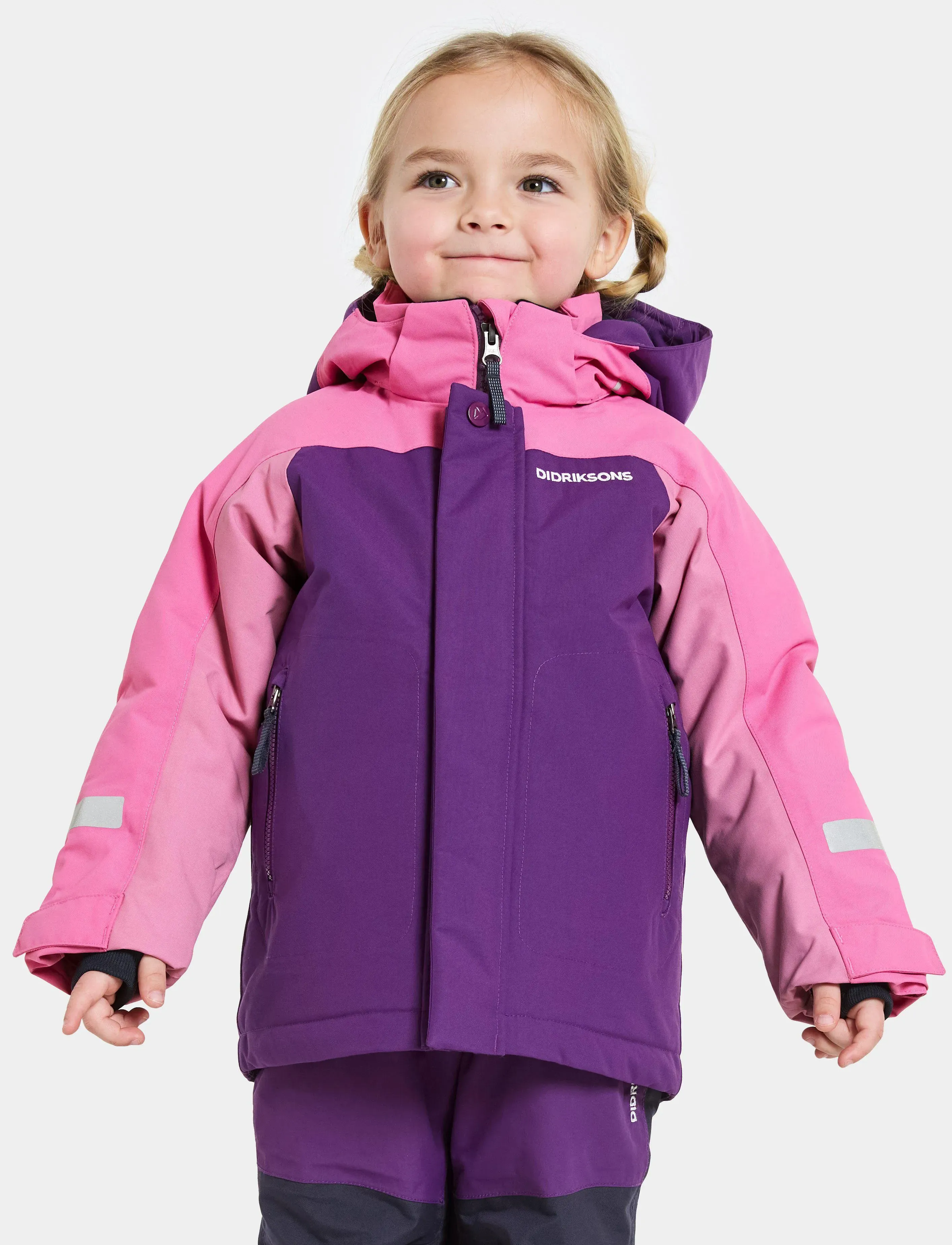 Didriksons NEPTUN KIDS JKT 4 - Didriksons - ROYAL PURPLE / pink/rose