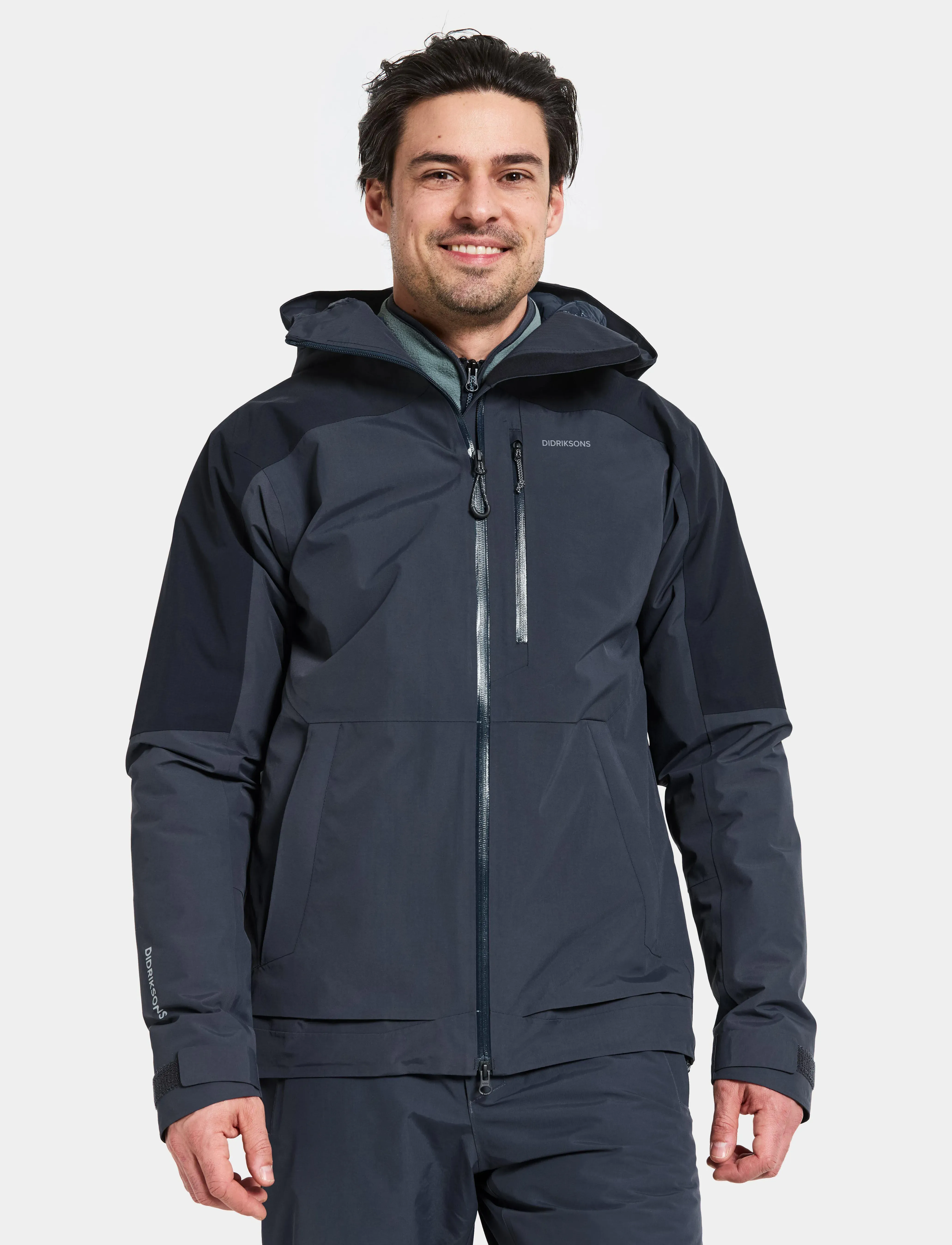 Didriksons Povel Usx Jkt 3, Mænd, Hætte Shelljakke, Navy, Str: M