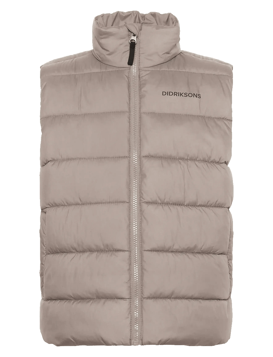 Didriksons - KILO KIDS VEST 2 - overtøj - ash brown - 1