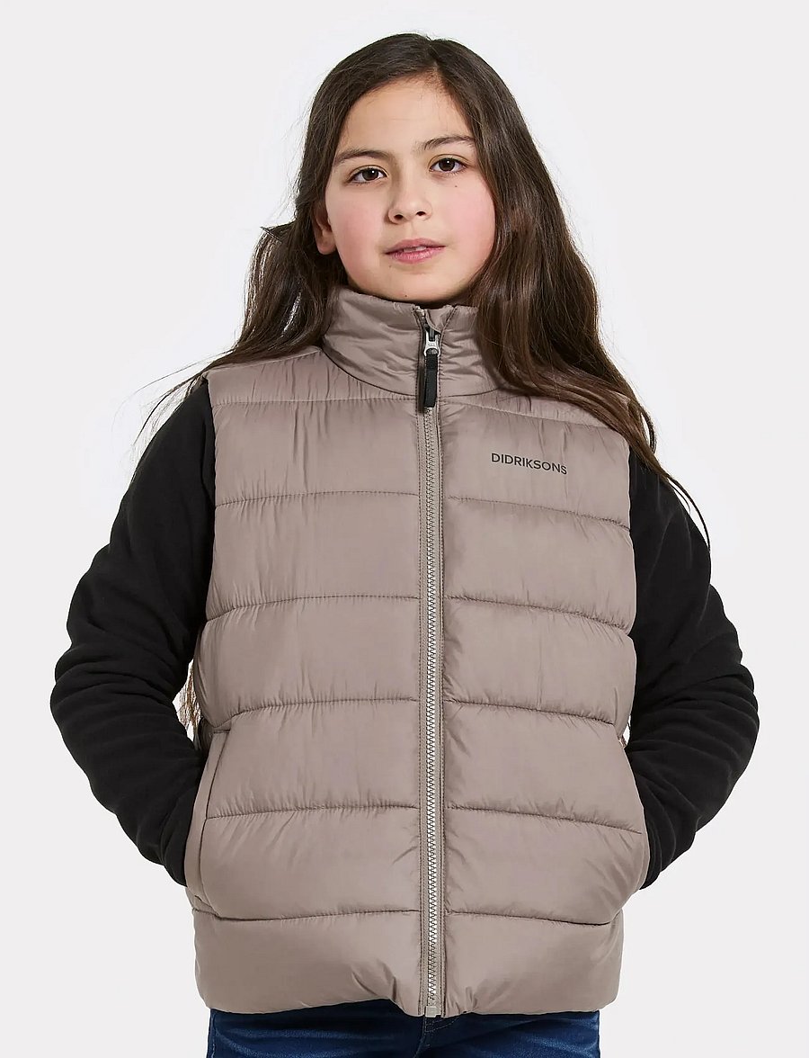 Didriksons - KILO KIDS VEST 2 - overtøj - ash brown - 0