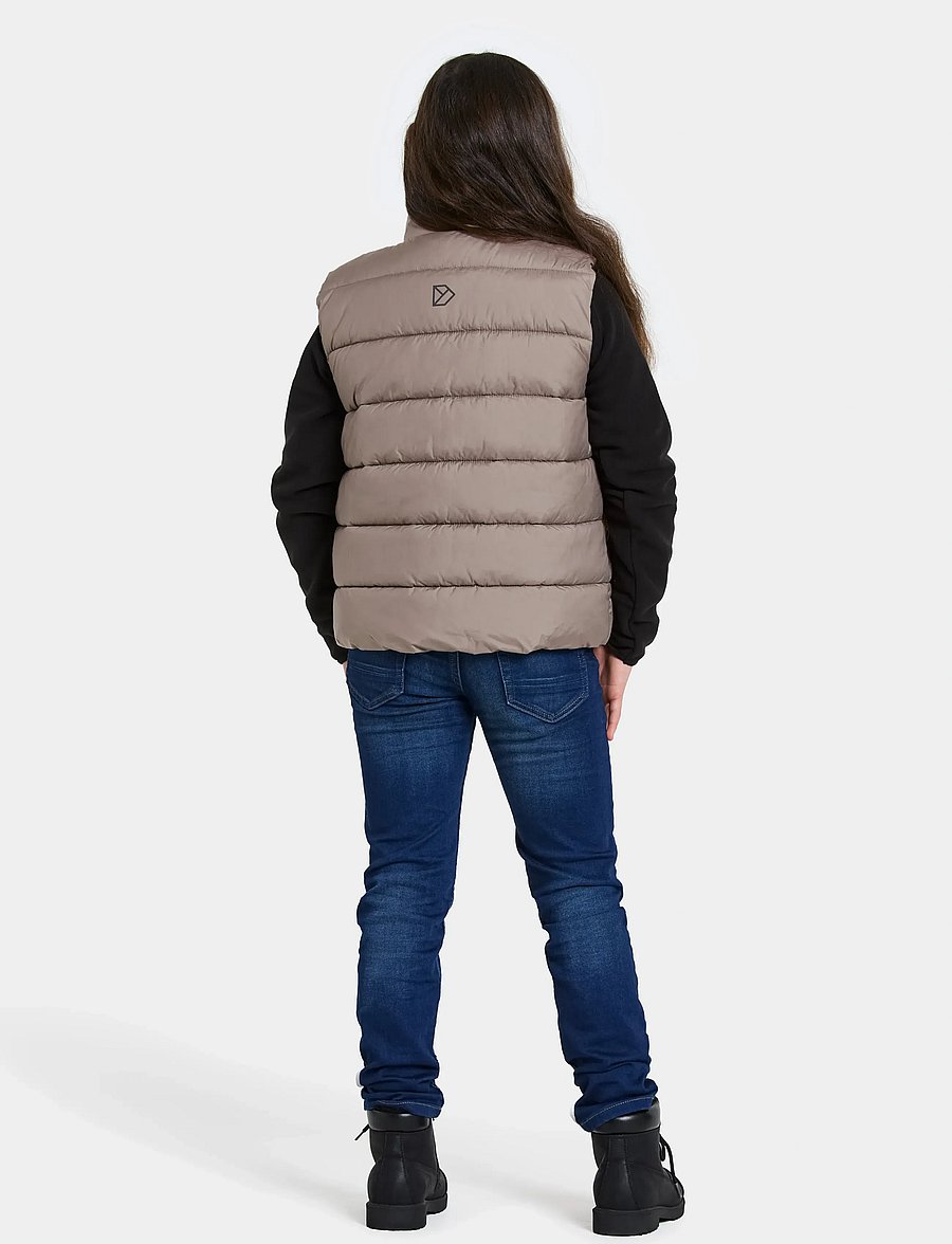 Didriksons - KILO KIDS VEST 2 - overtøj - ash brown - 5