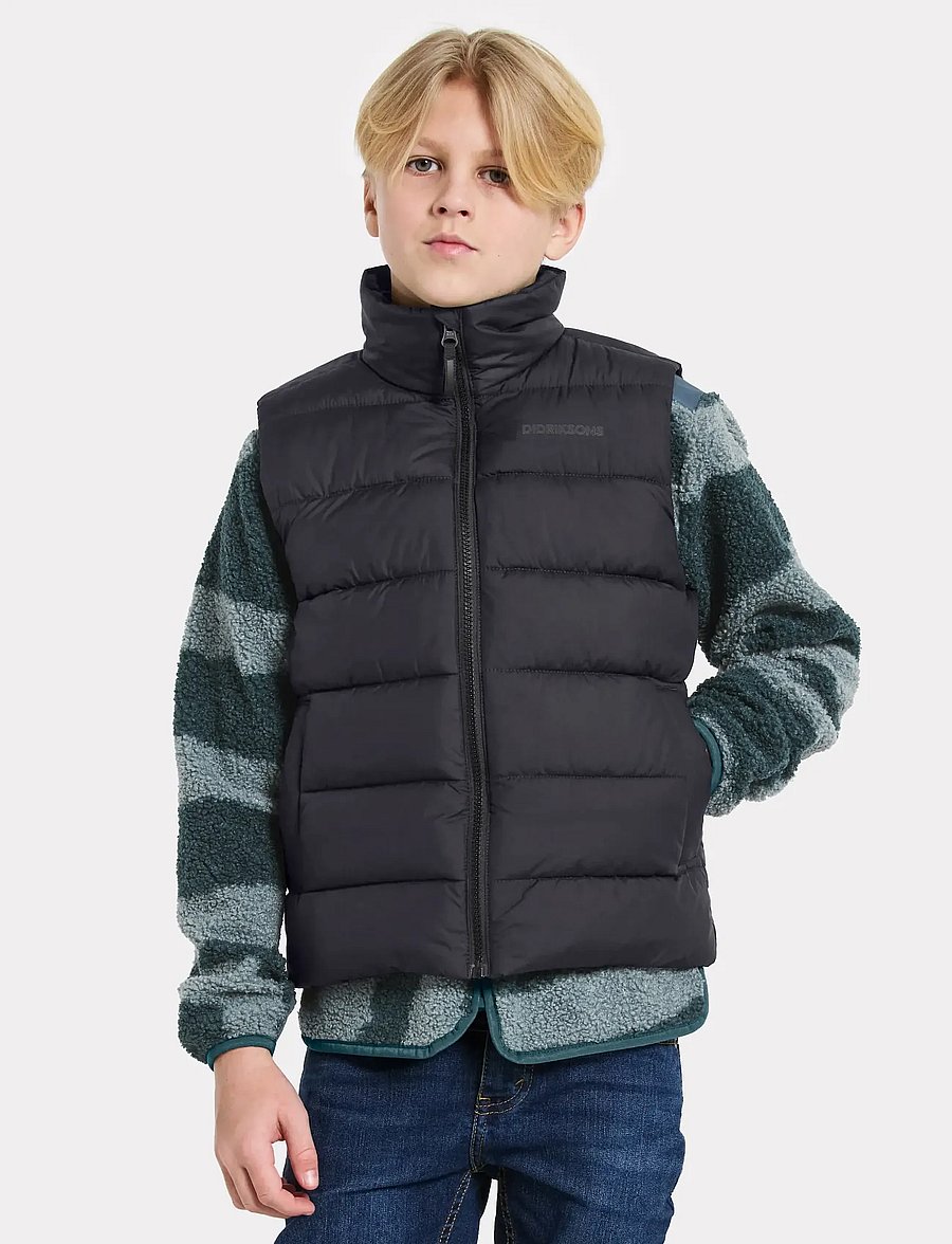 Didriksons - KILO KIDS VEST 2 - vêtements d'extérieur - black - 0