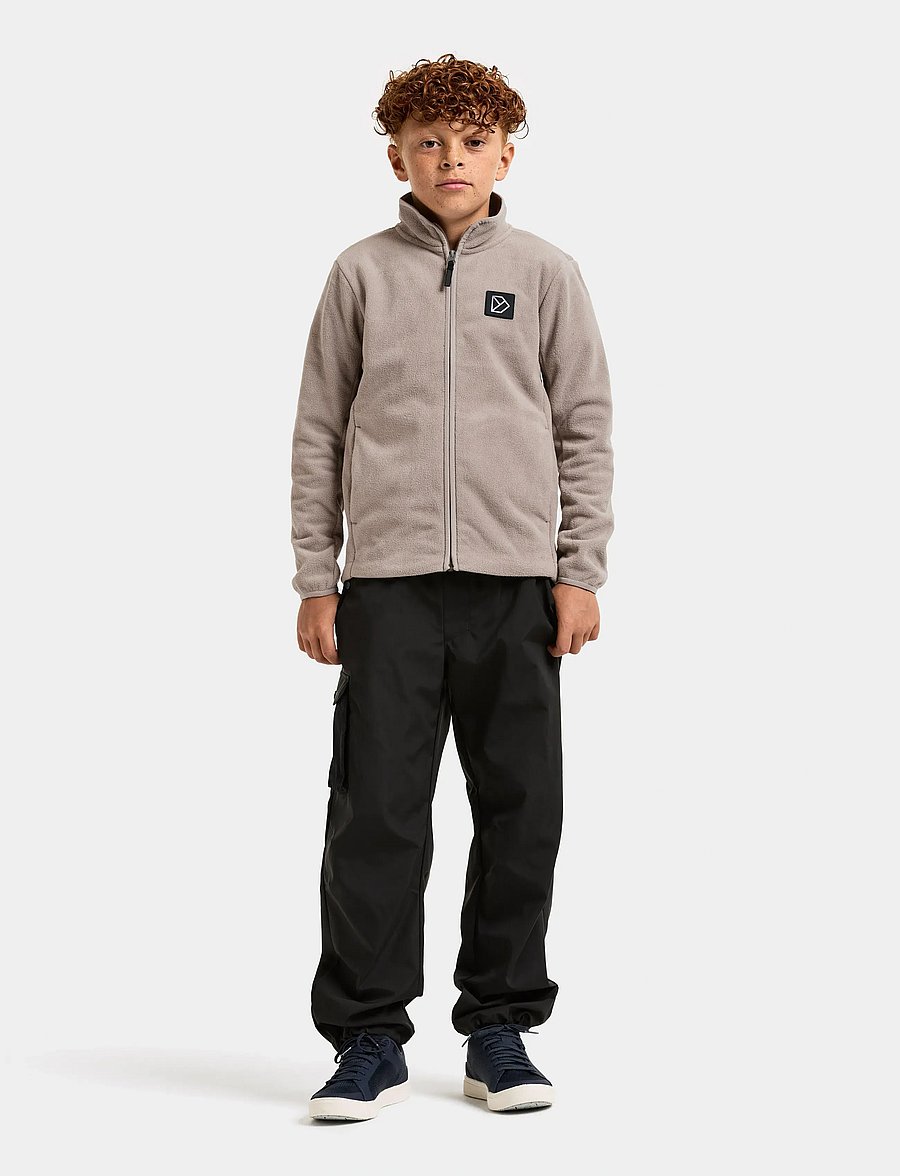 Didriksons - Malakit Windproof Kids' Full-Zip - sweatshirts - ash brown - 5