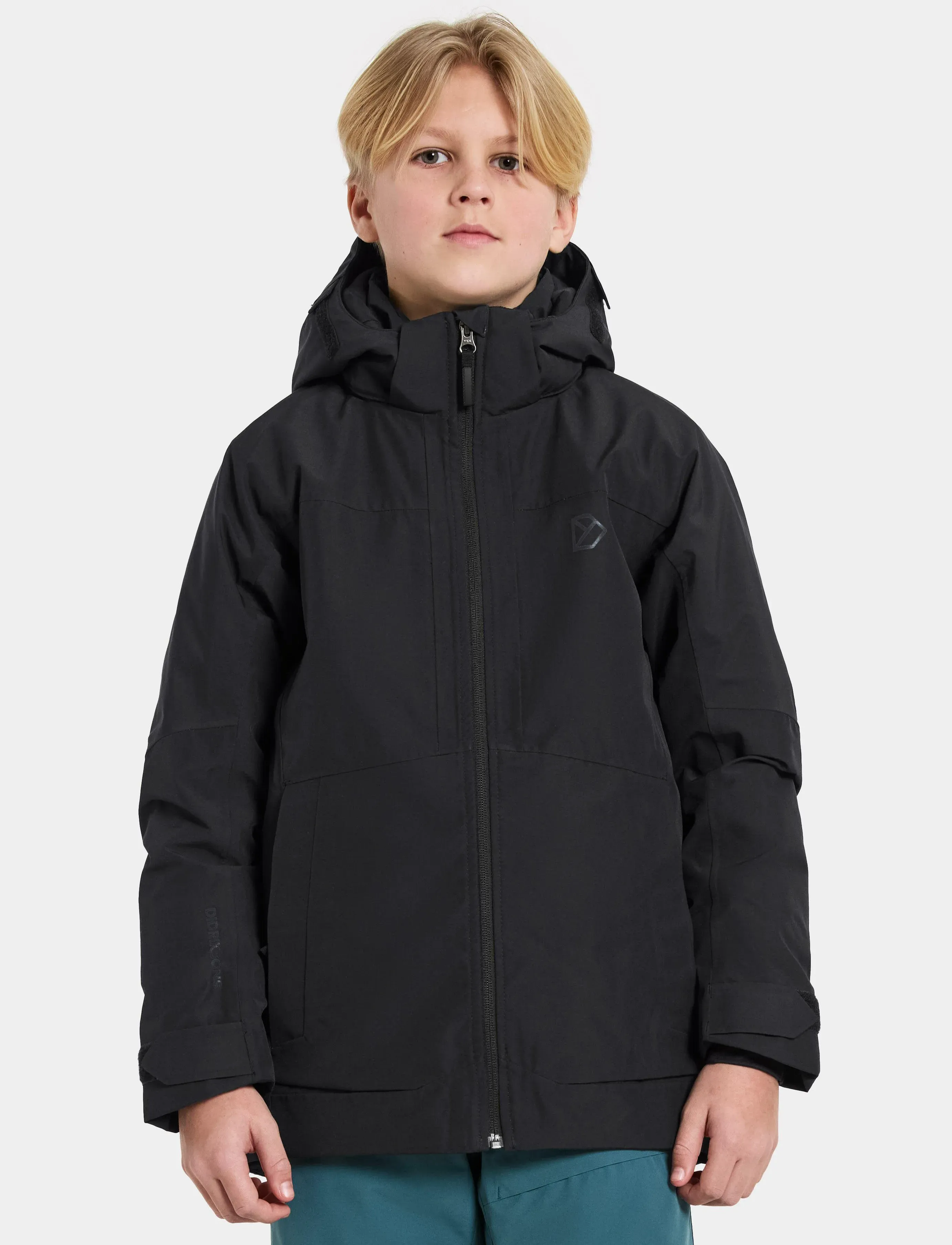 Didriksons Dolomit Kids' Jacket, 128, Jackets & Coats, Schwarz - Light Jackets, Kinder