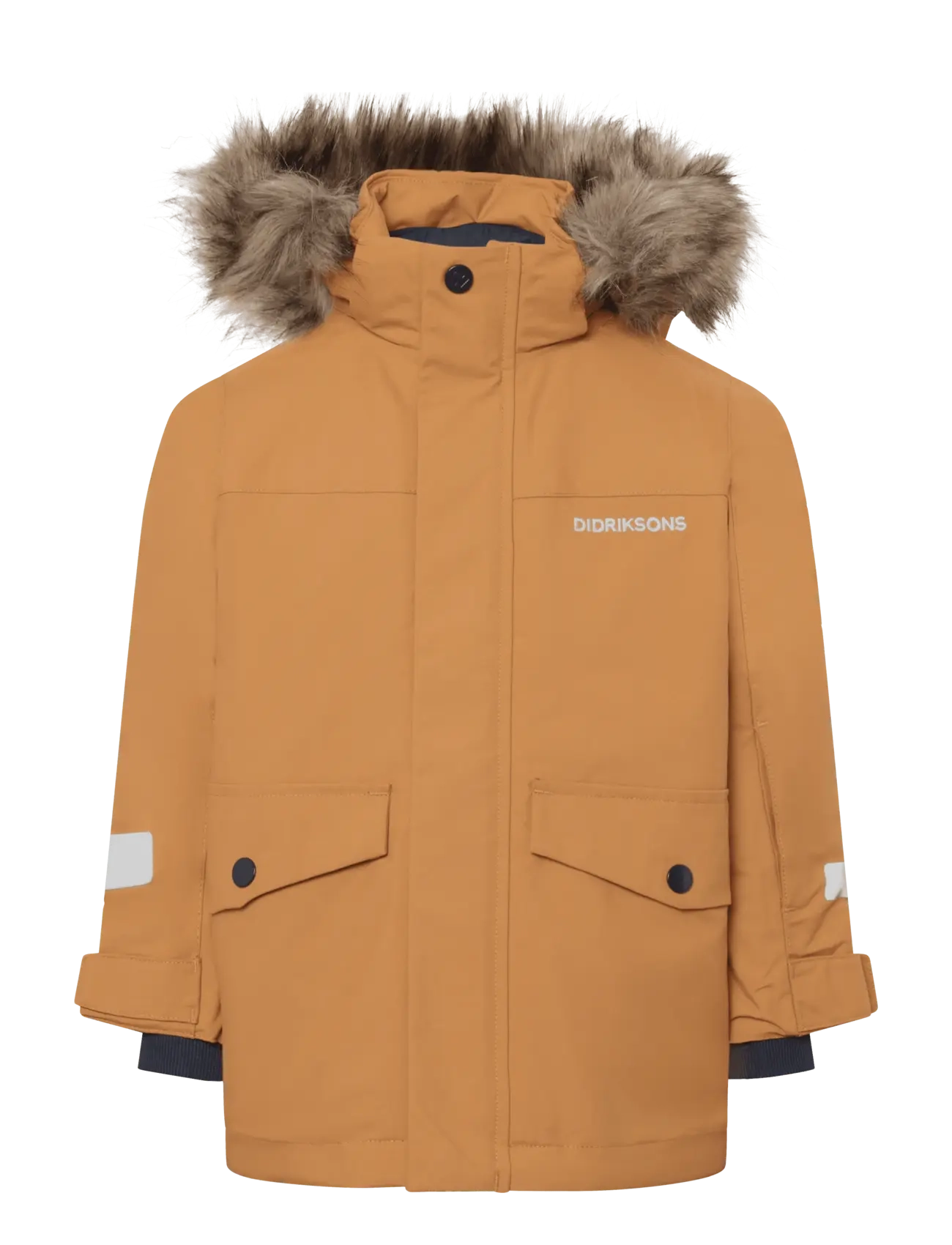 Didriksons BJÄRVEN KIDS PARKA 4 - Jakker - ALMOND TREE / orange