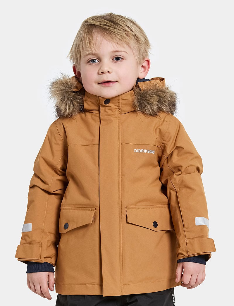 Didriksons - BJÄRVEN KIDS PARKA 4 - isolerede jakker - almond tree - 0