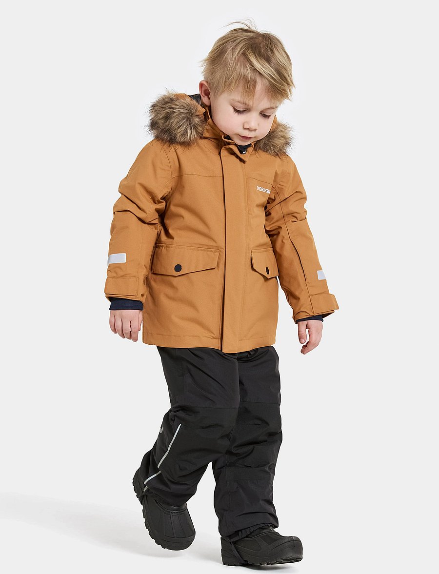 Didriksons - BJÄRVEN KIDS PARKA 4 - isolerade jackor - almond tree - 3