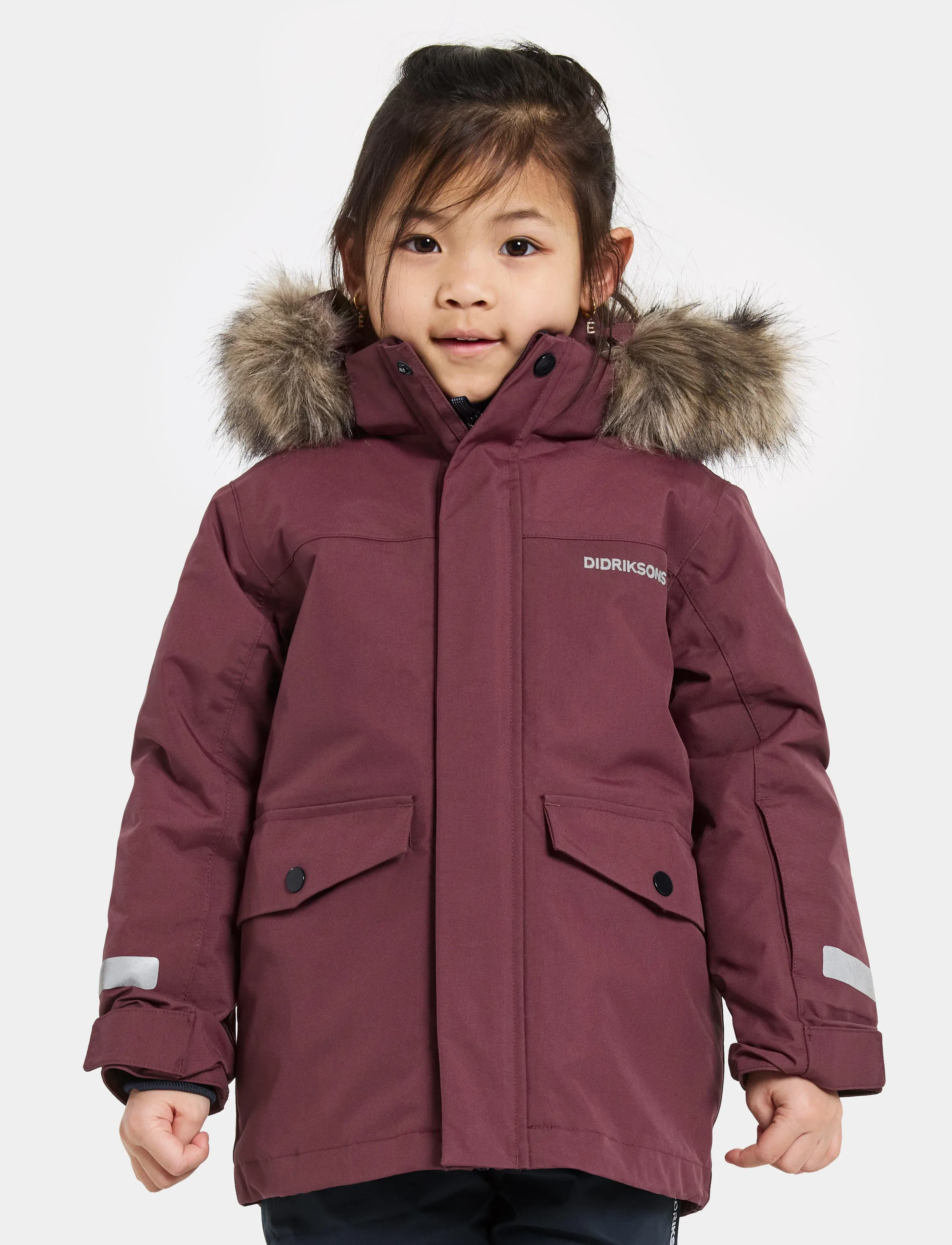 Didriksons Bjärven Kids Parka 4, 80, Jackets & Coats, Rot - Jackets, Kinder