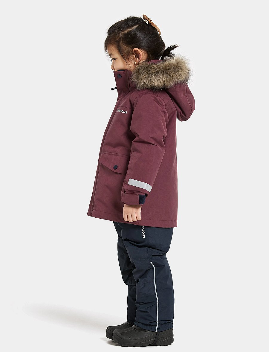 Didriksons - BJÄRVEN KIDS PARKA 4 - isolerte jakker - anemon red - 5