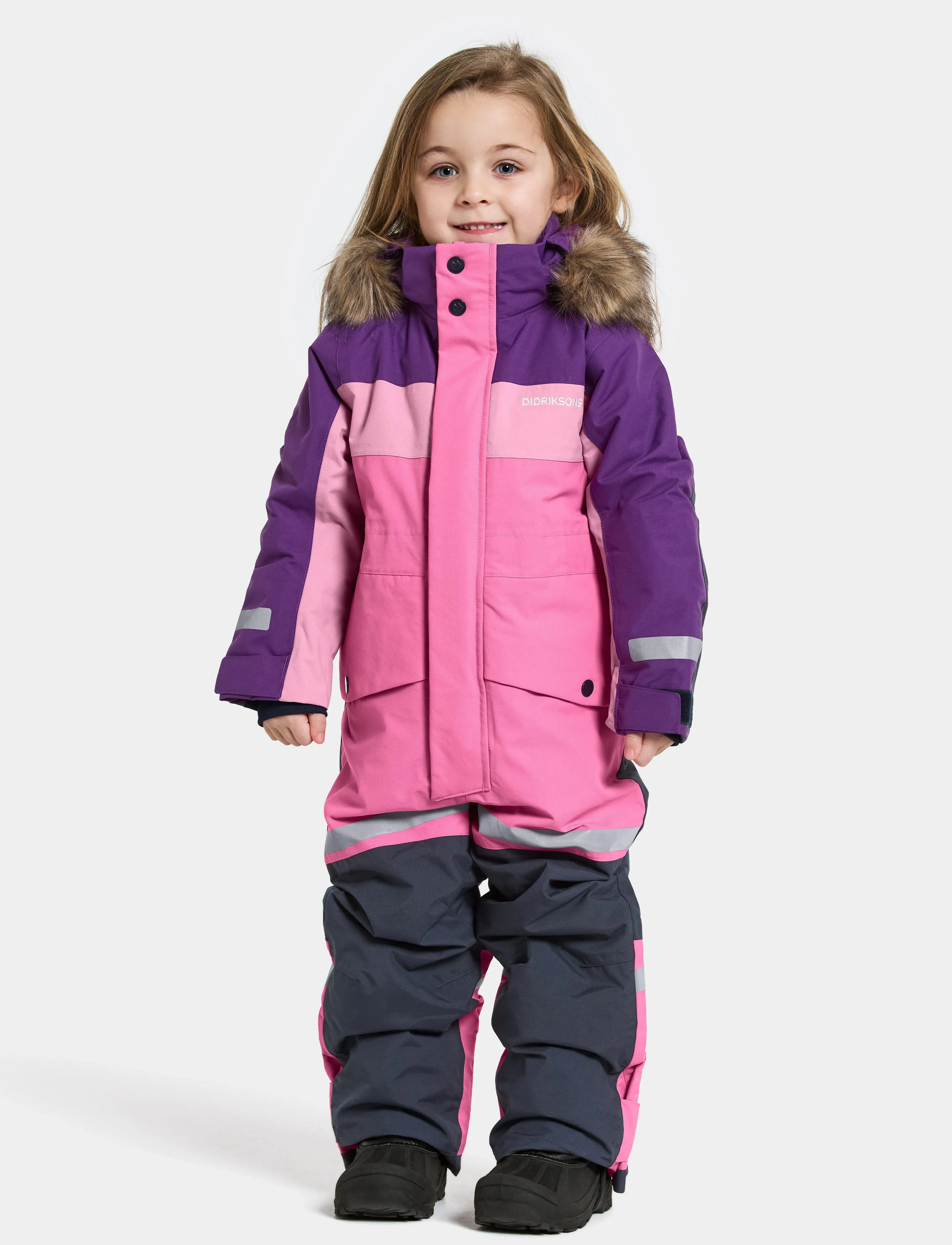 Didriksons BJÄRVEN KDS COVER 4 - Vinteroverall - SWEET PINK / pink/rose
