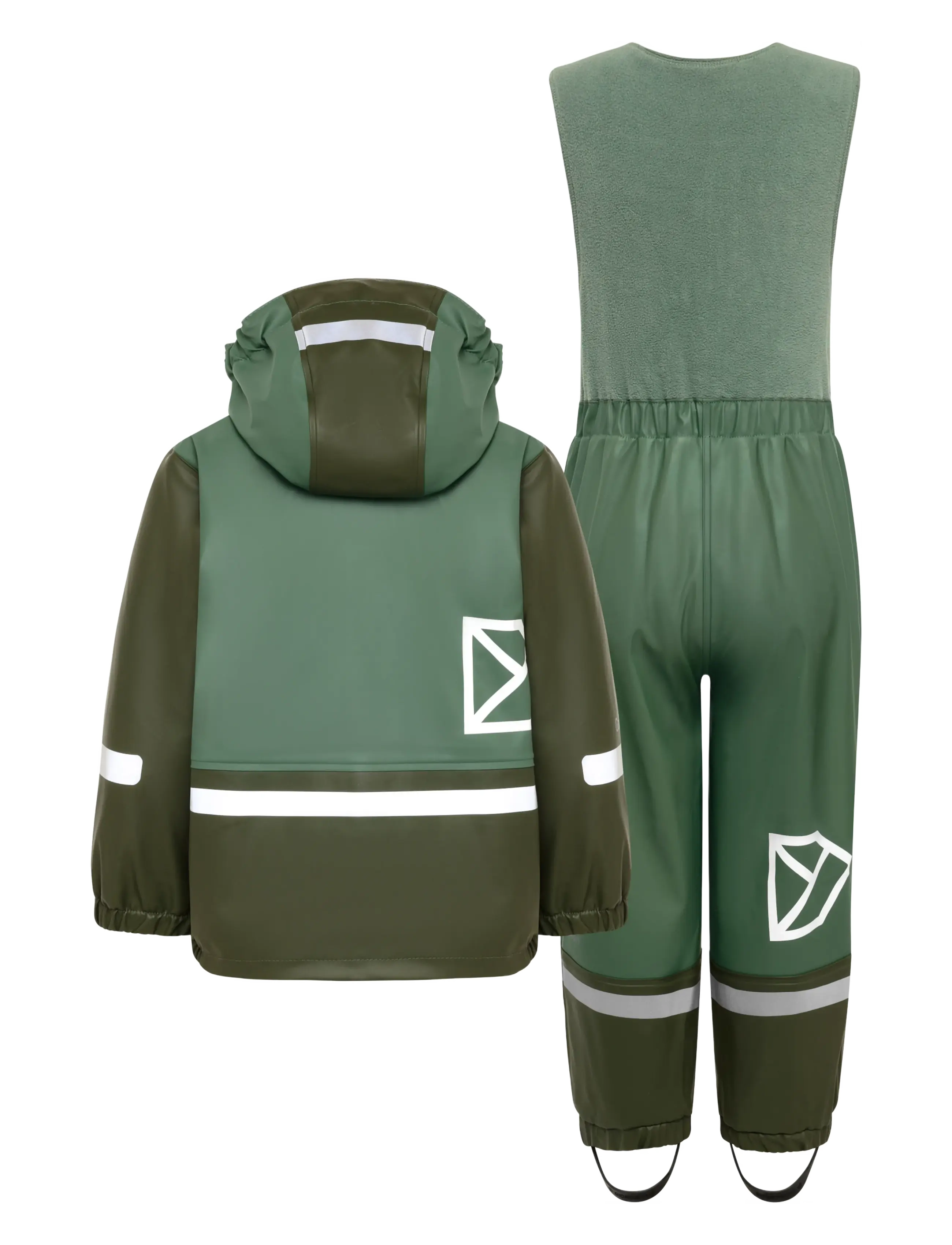 Didriksons - Boardman Kids' Set Galon® - Õueriided - dark moss - 4