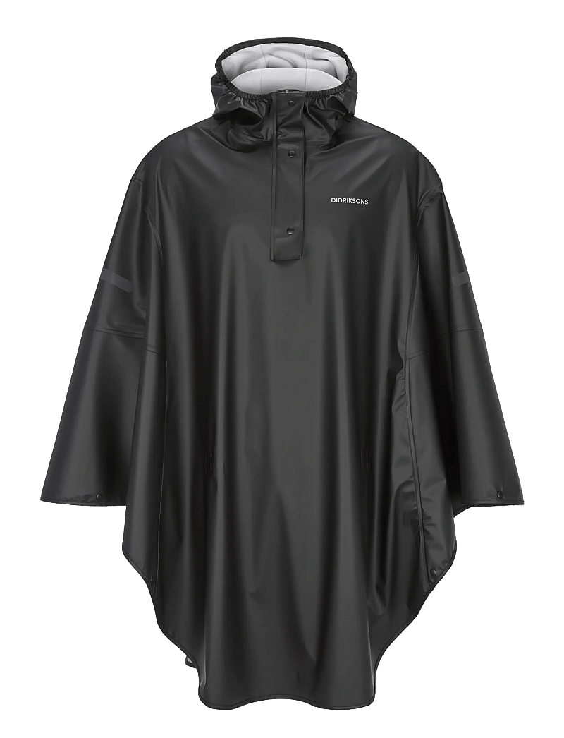Didriksons - ALTO USX PONCHO - regnjackor - black - 1