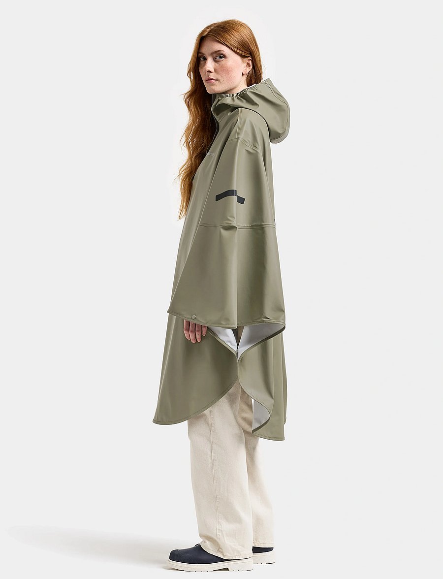 Didriksons - ALTO USX PONCHO - regnjackor - mistel green - 4