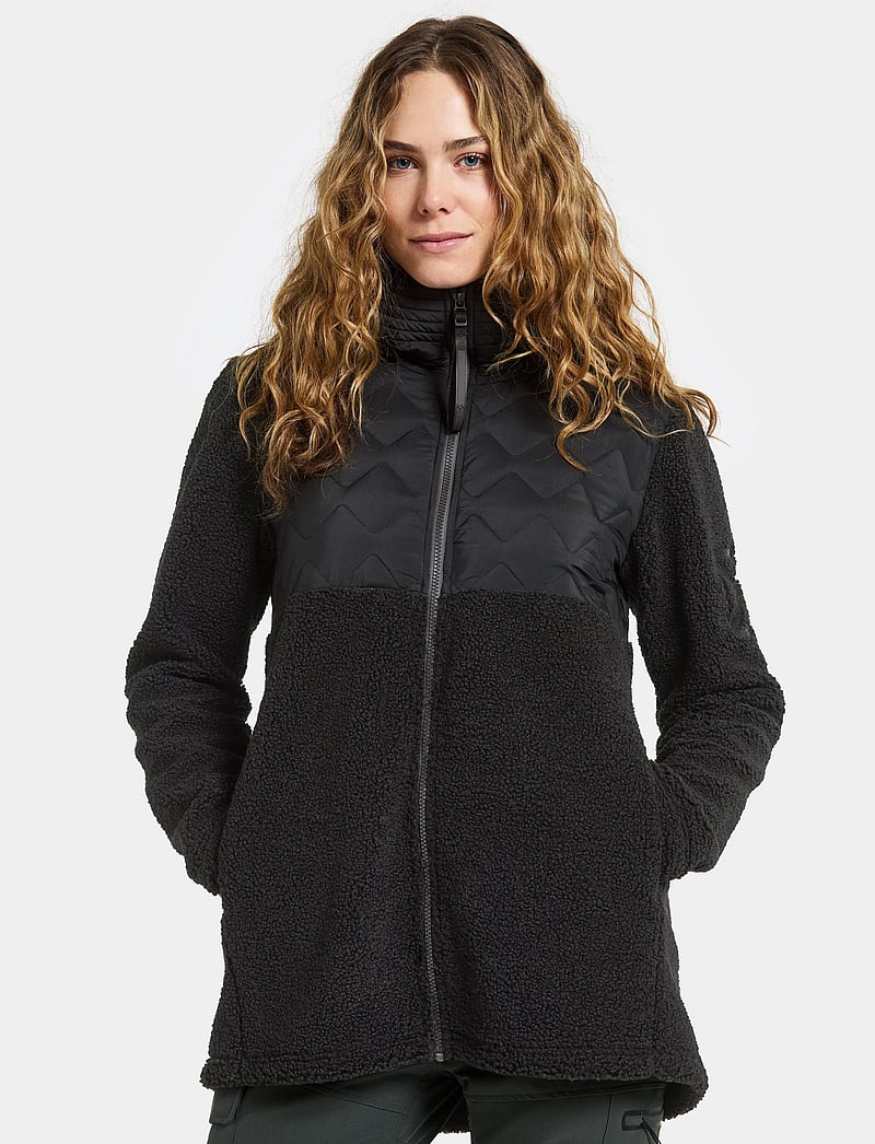 Didriksons - BIBI WNS FULLZIP 2 - sportsjakker - black - 0
