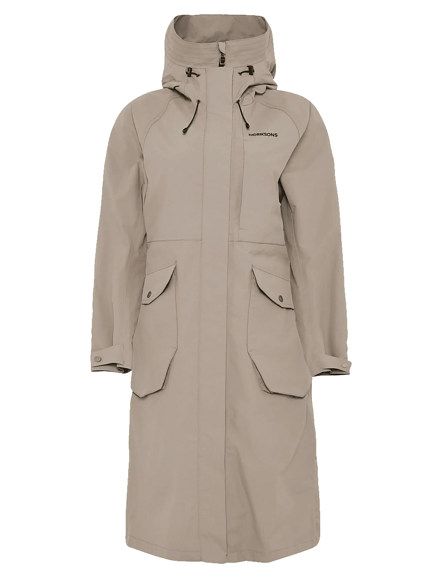 Didriksons - Louise Parka Long - jacken - ash brown - 1