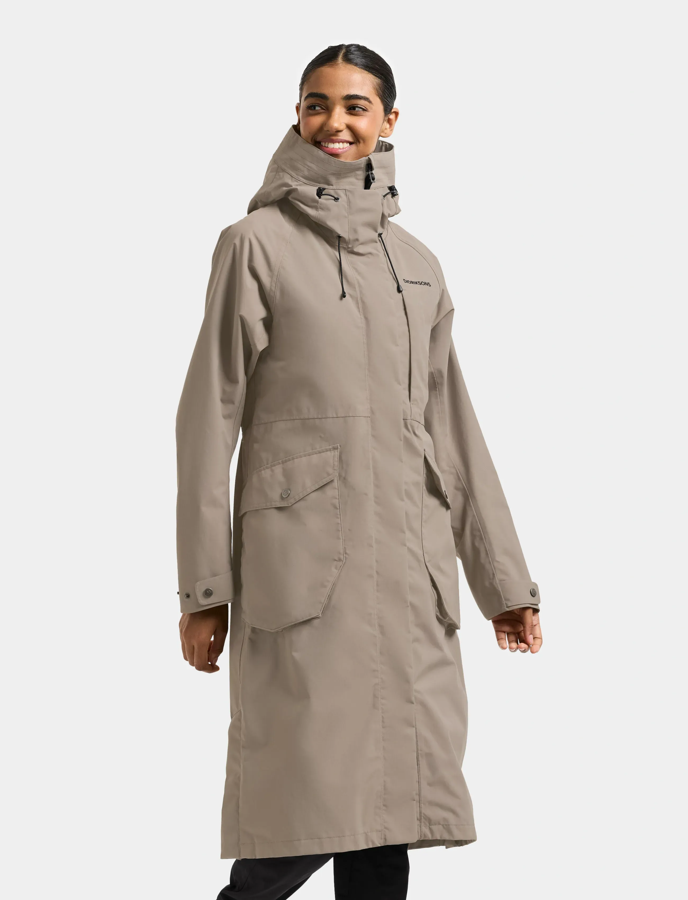 Didriksons Louise Parka Long - Didriksons - ASH BROWN / brown