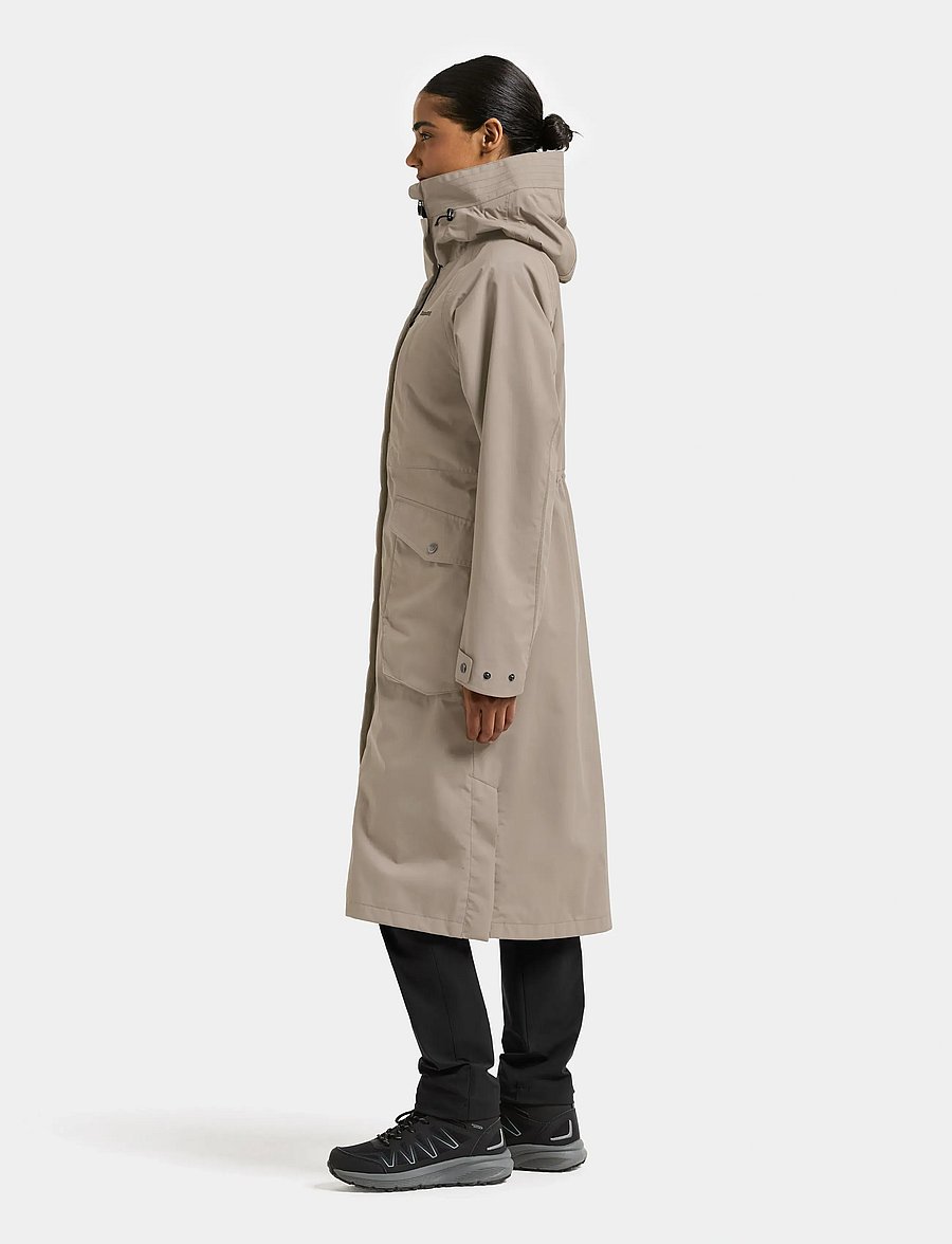 Didriksons - Louise Parka Long - jacken - ash brown - 4