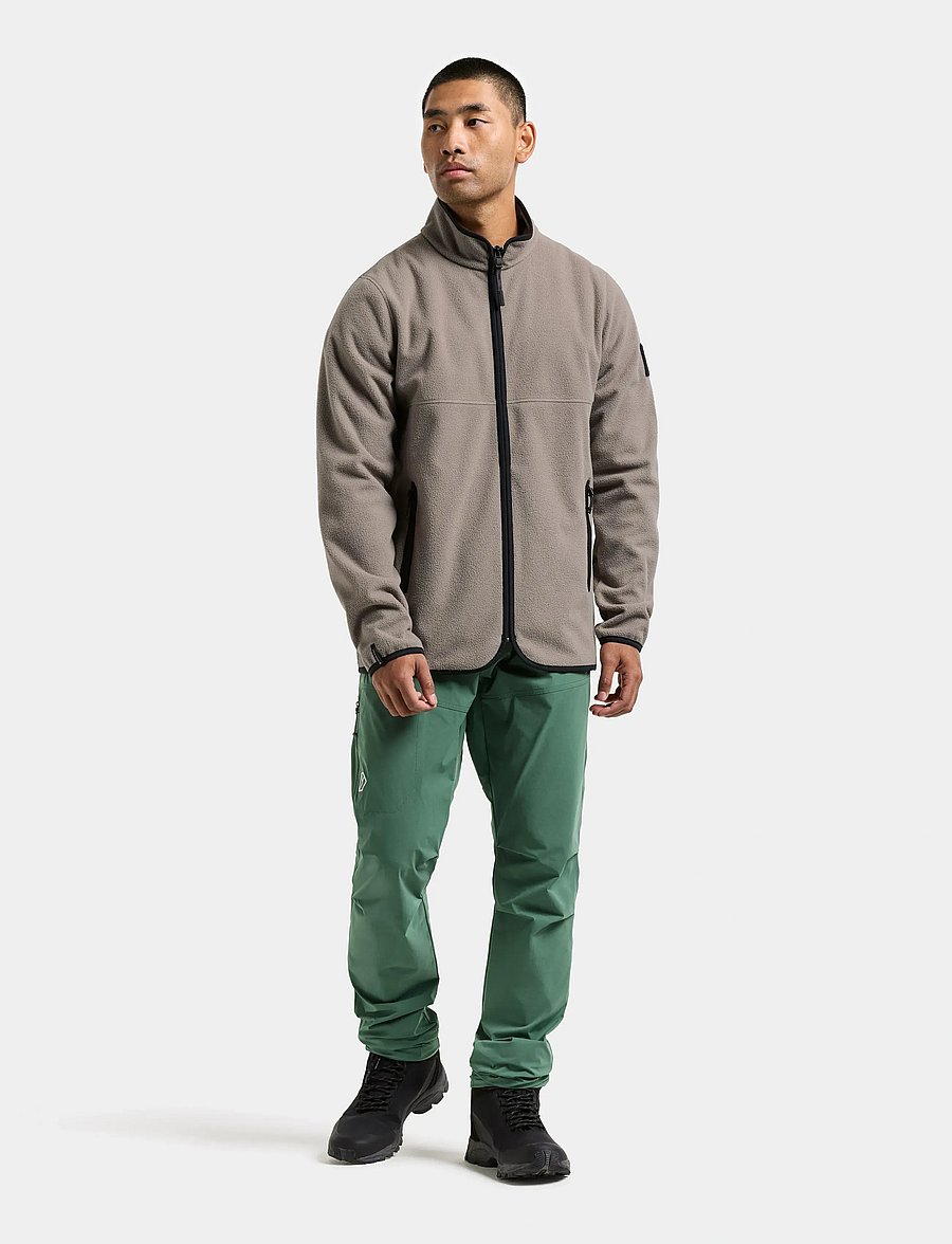 Didriksons - Hans Windproof Full-Zip - fleece og mellemlag - ash brown - 3