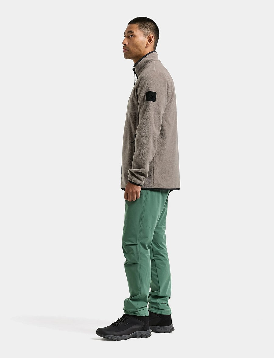 Didriksons - Hans Windproof Full-Zip - fleece og mellemlag - ash brown - 4