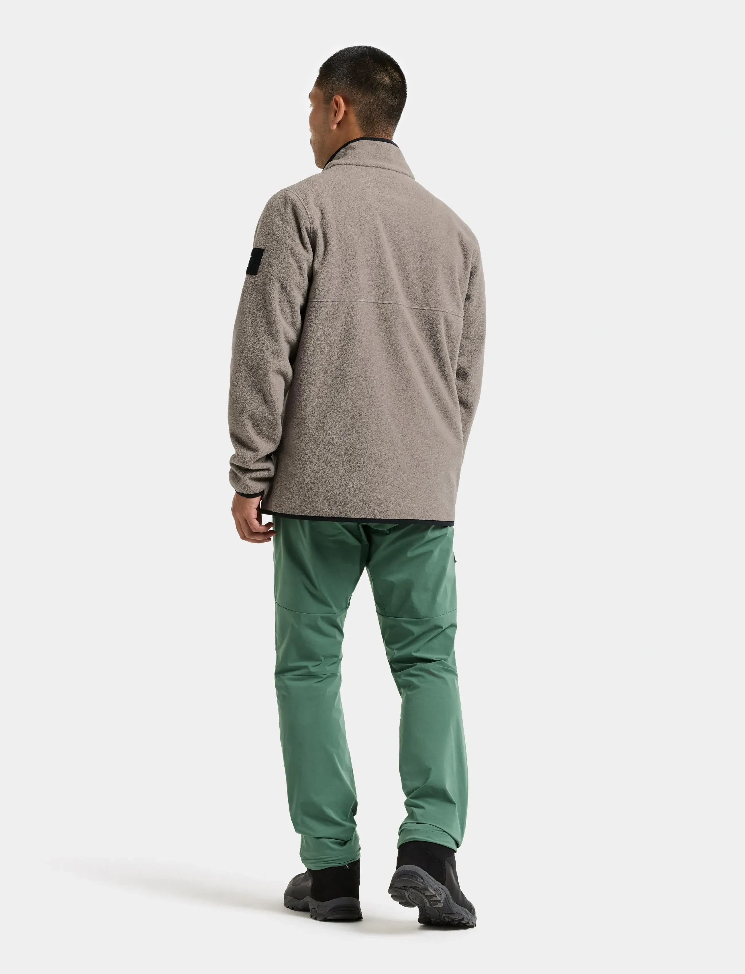 Didriksons - Hans Windproof Full-Zip - fleece og mellemlag - ash brown - 5