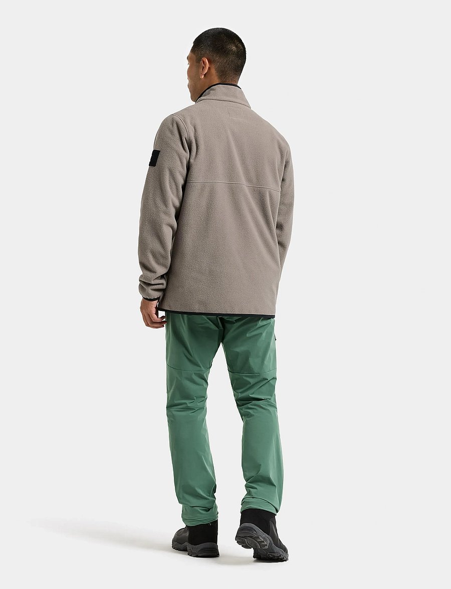 Didriksons - Hans Windproof Full-Zip - fleece og mellemlag - ash brown - 5