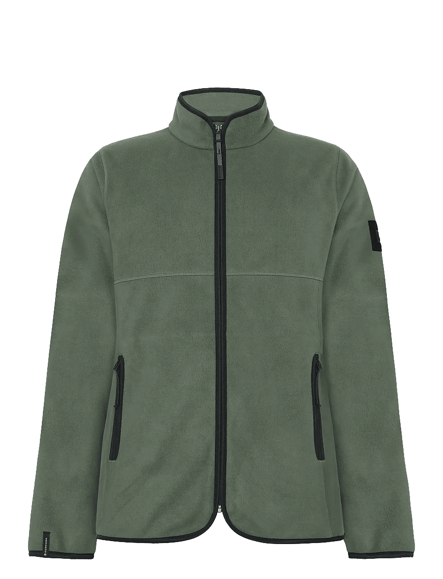 Didriksons - Hans Windproof Full-Zip - fleece og mellemlag - deep green - 0