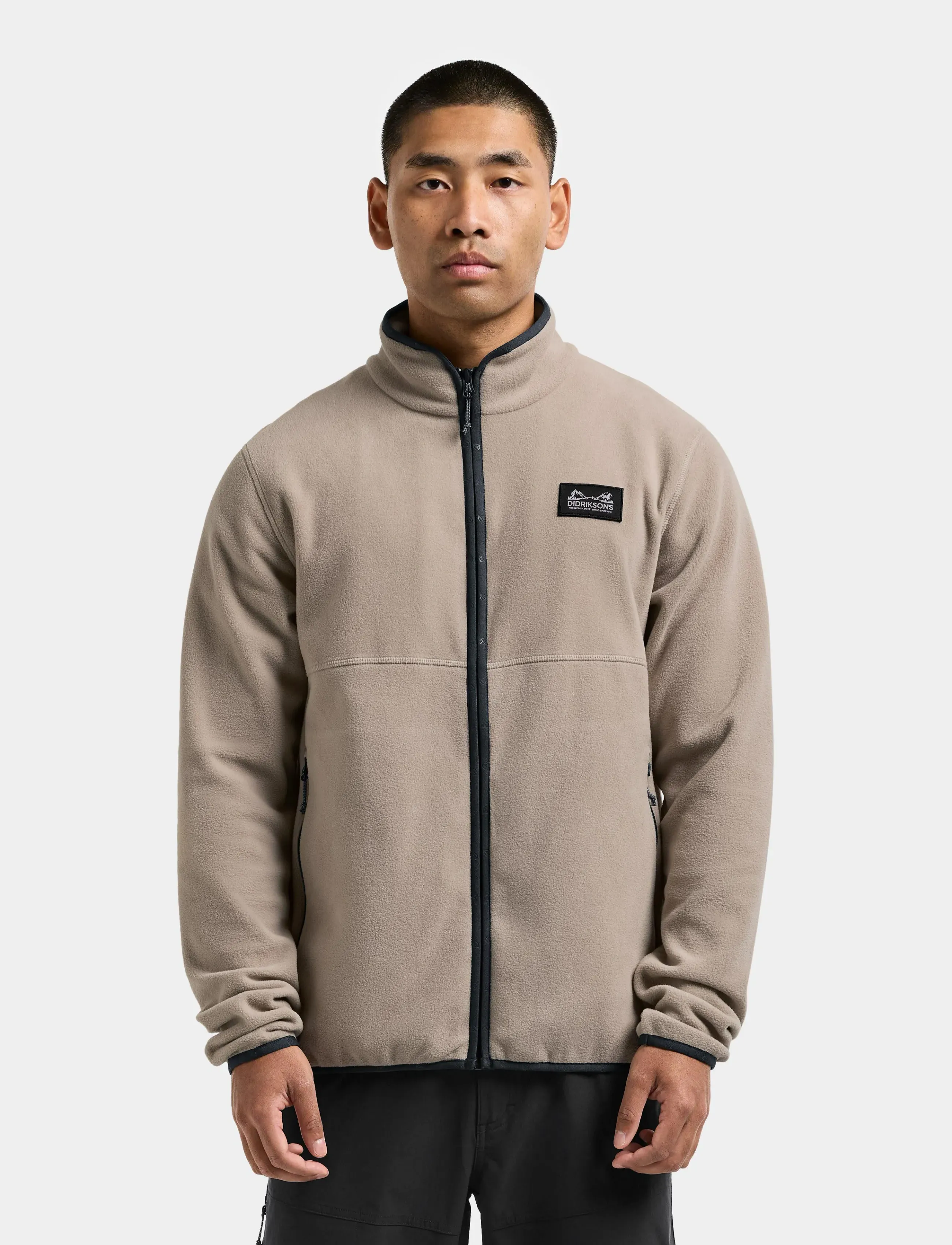Didriksons Vito Usx Fullzip, M, Sport Fleeces & Midlayers, Beige - Fleeces, Männerswear