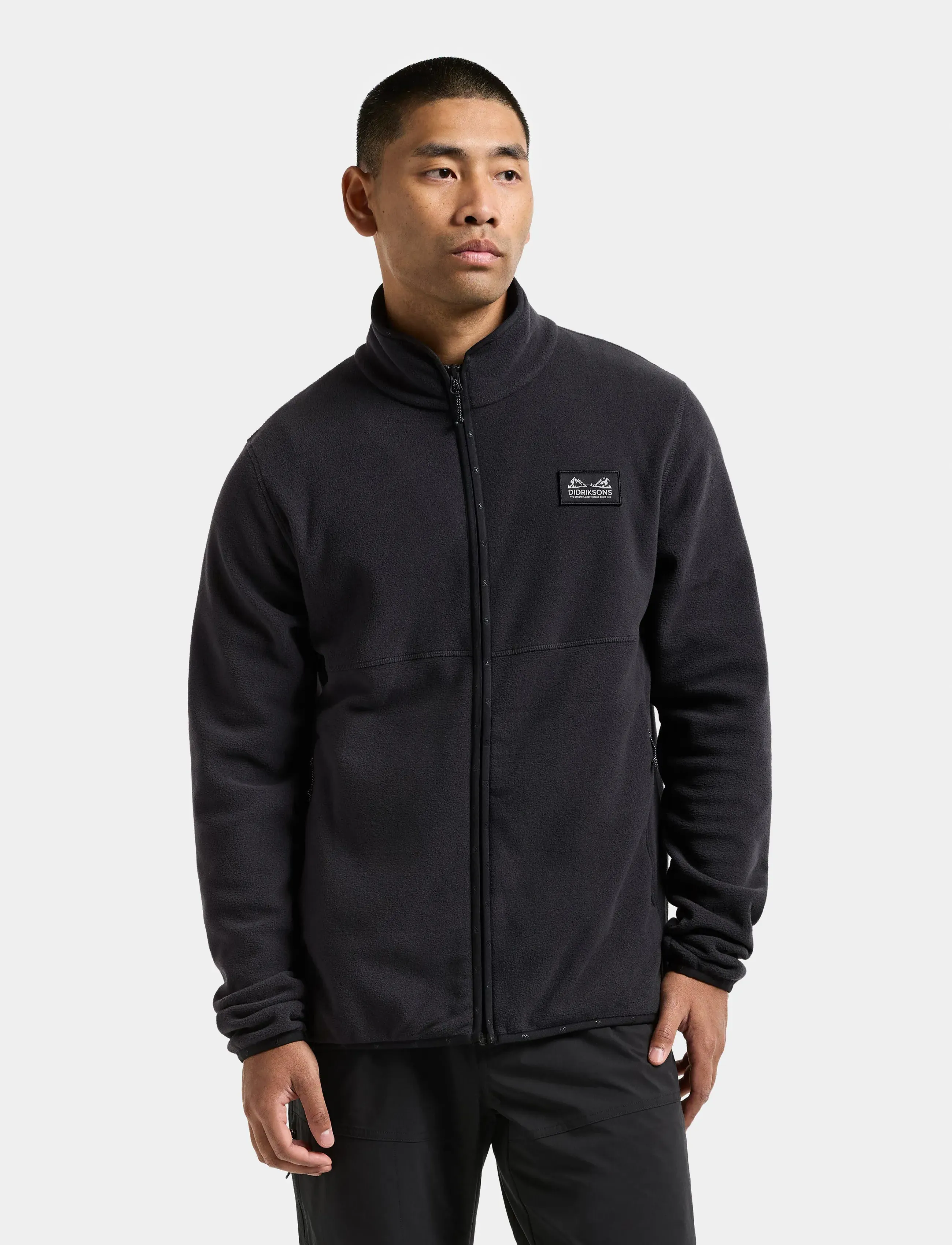 Didriksons Vito Usx Fullzip, L, Black, Sport Fleeces & Midlayers > Sport Fleeces, Herre