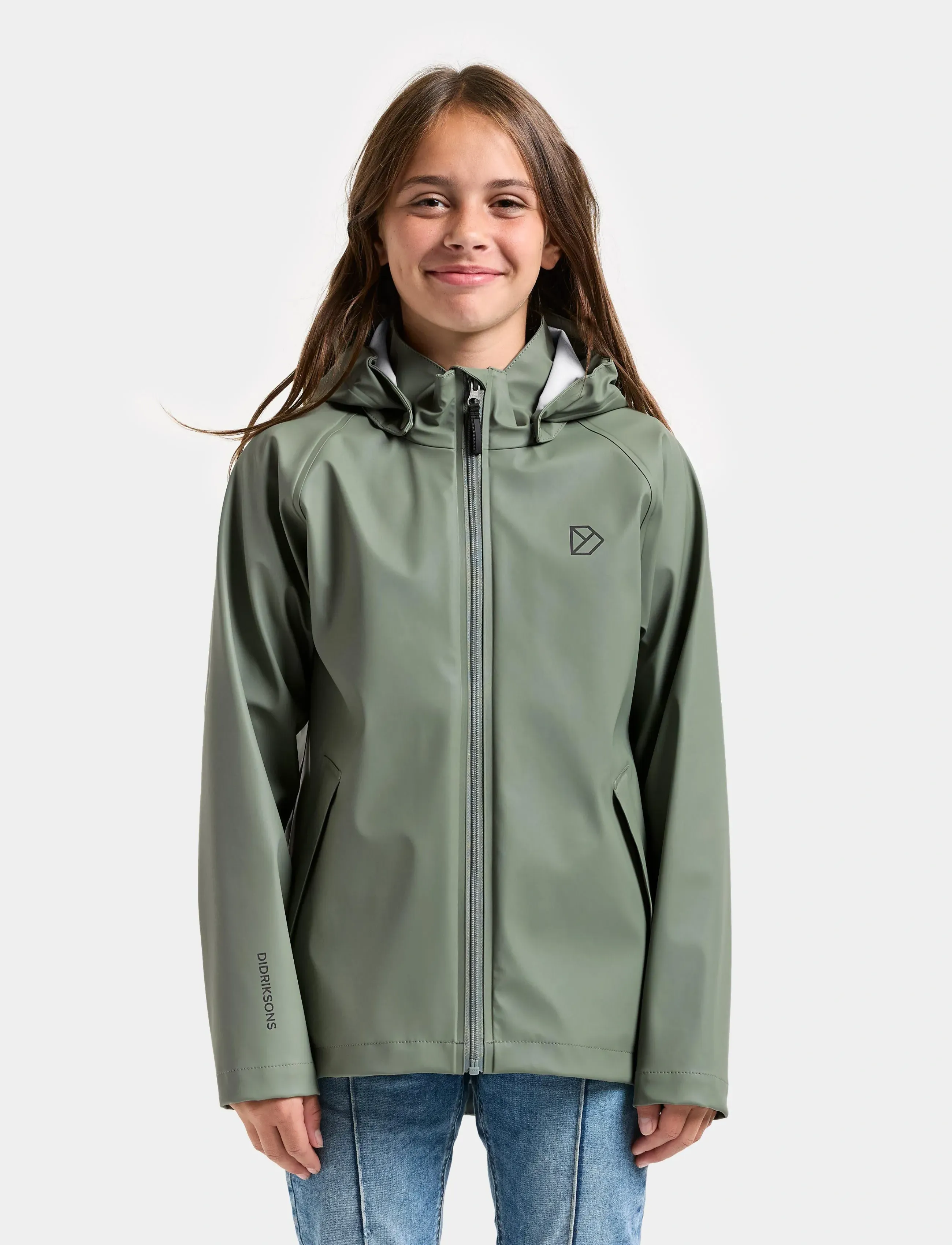 Didriksons Hepta Kids' Jacket Galon® - Regntøj - WILTED LEAF / green