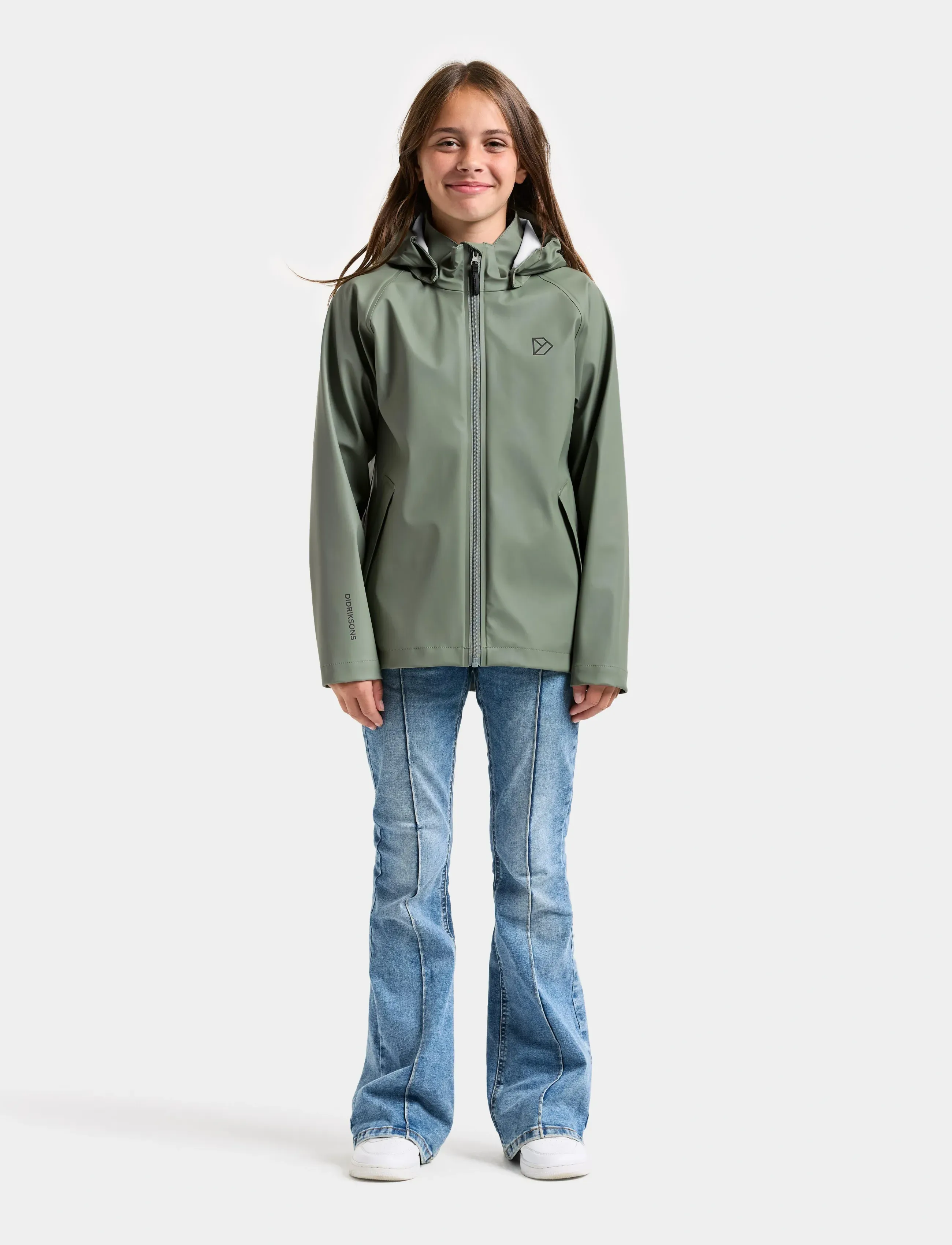 Didriksons - Hepta Kids' Jacket Galon® - shell & rain jackets - wilted leaf - 3
