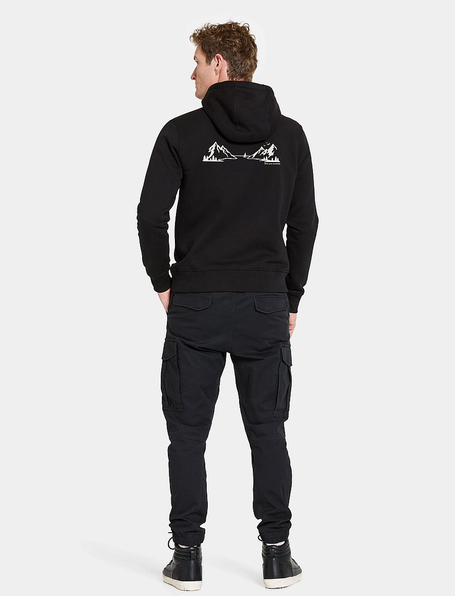 Didriksons - VEN USX HOODI LANDS2 - huvtröjor - black - 4