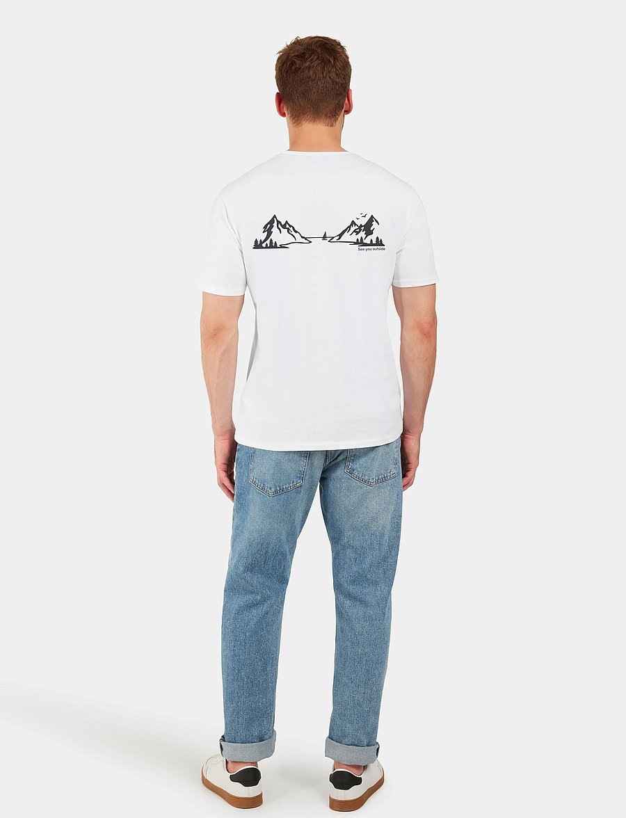 Didriksons - HARALD USX T-SHIR L3 - tops & t-shirts - snow white - 4