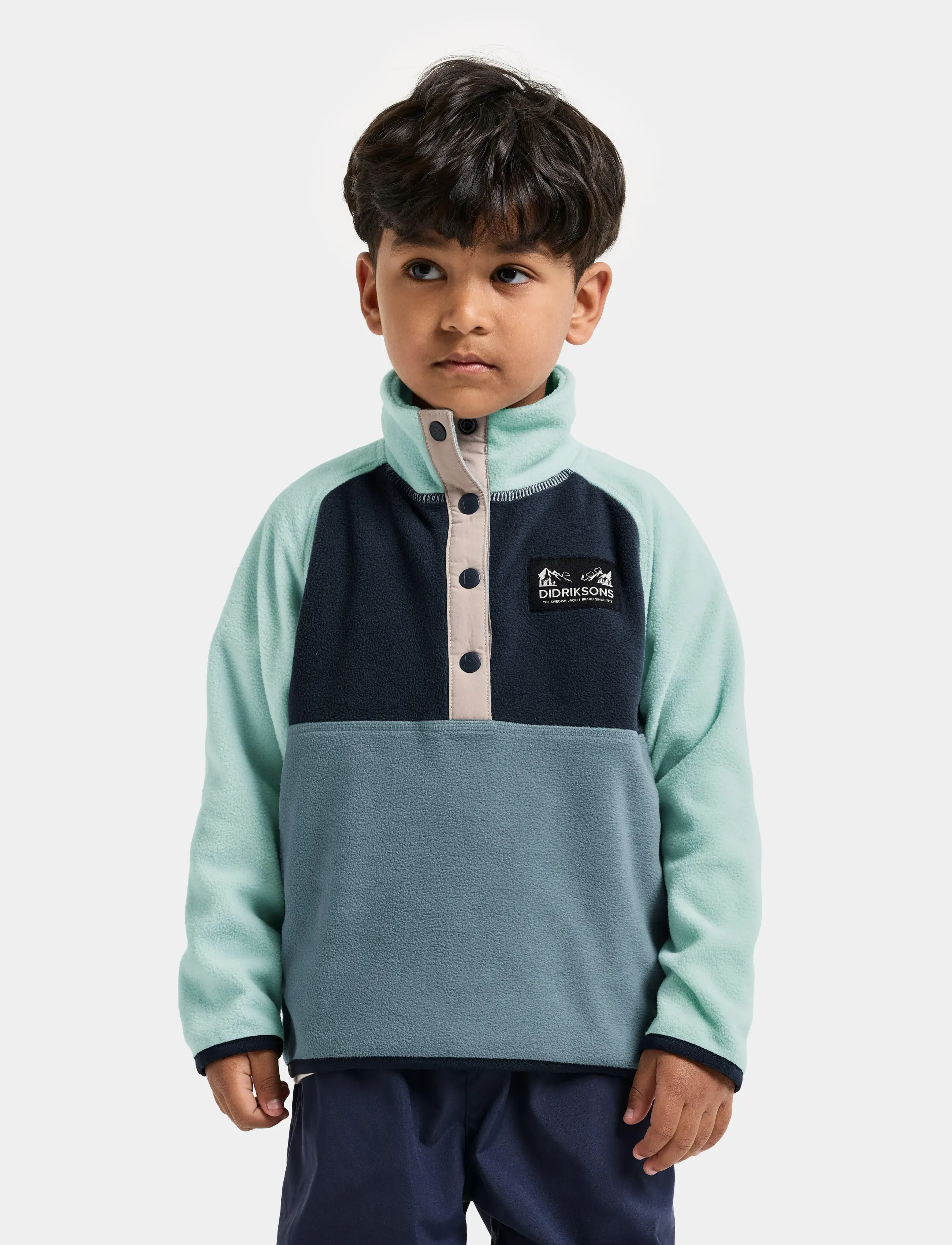Didriksons MONTE KIDS HALF BU 5 - Fleece - FACTORY BLUE / blue