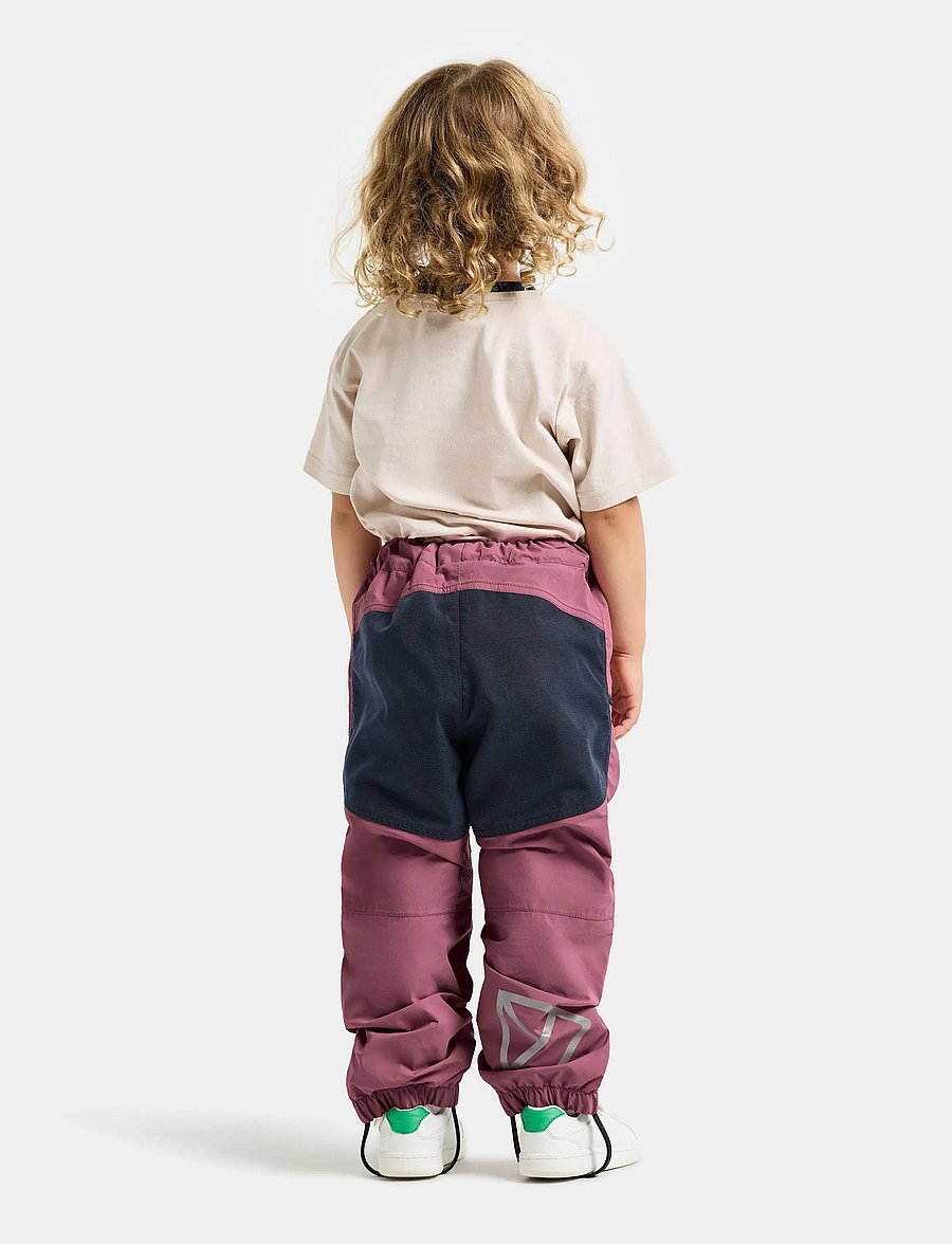 Didriksons - DUSK KIDS PNT 6 - laisvalaikio ir lietaus kelnės - heather pink - 4