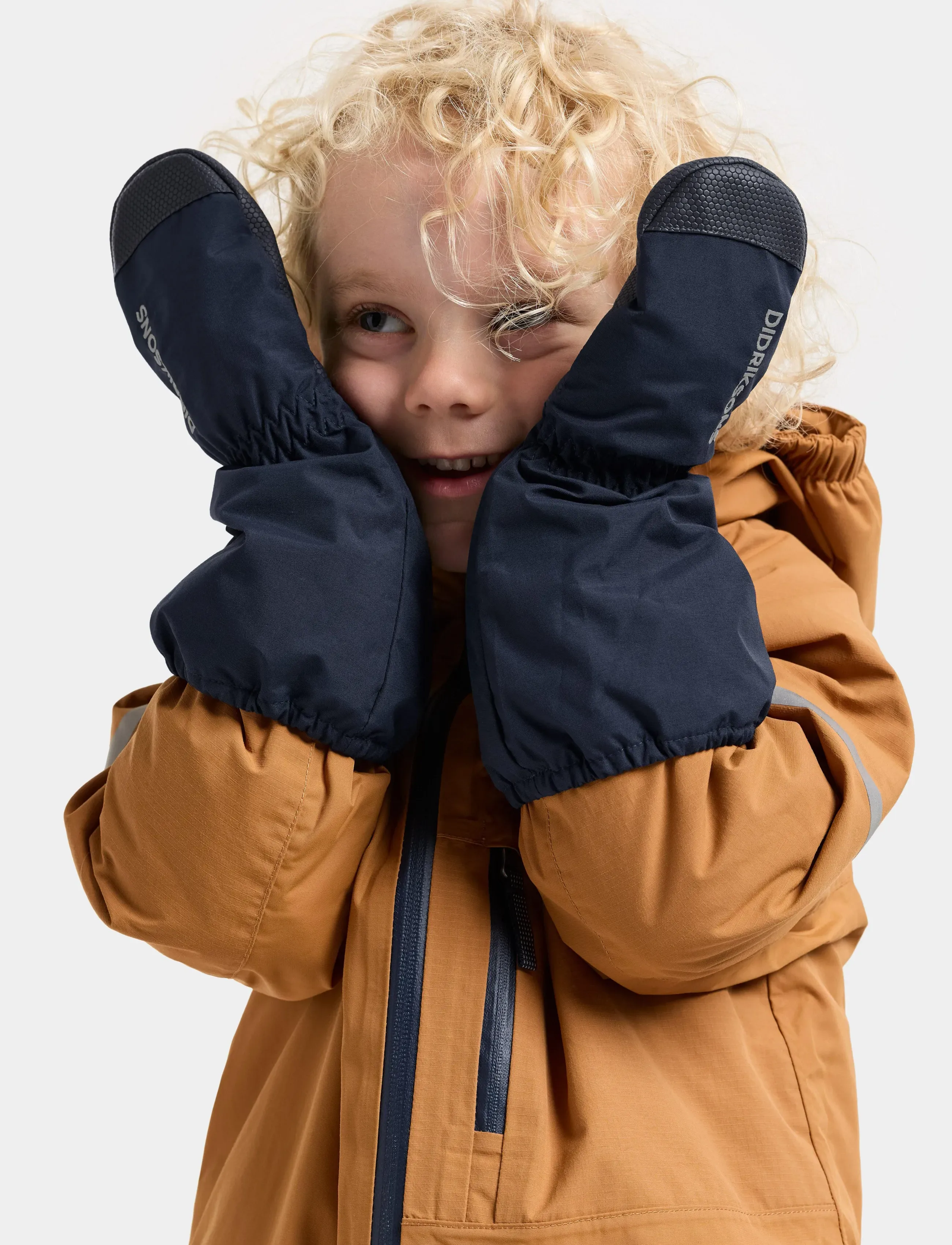 Didriksons Shell Kids Gloves 10, Børn, Børne Skalvanter, Navy, Str: 4-6