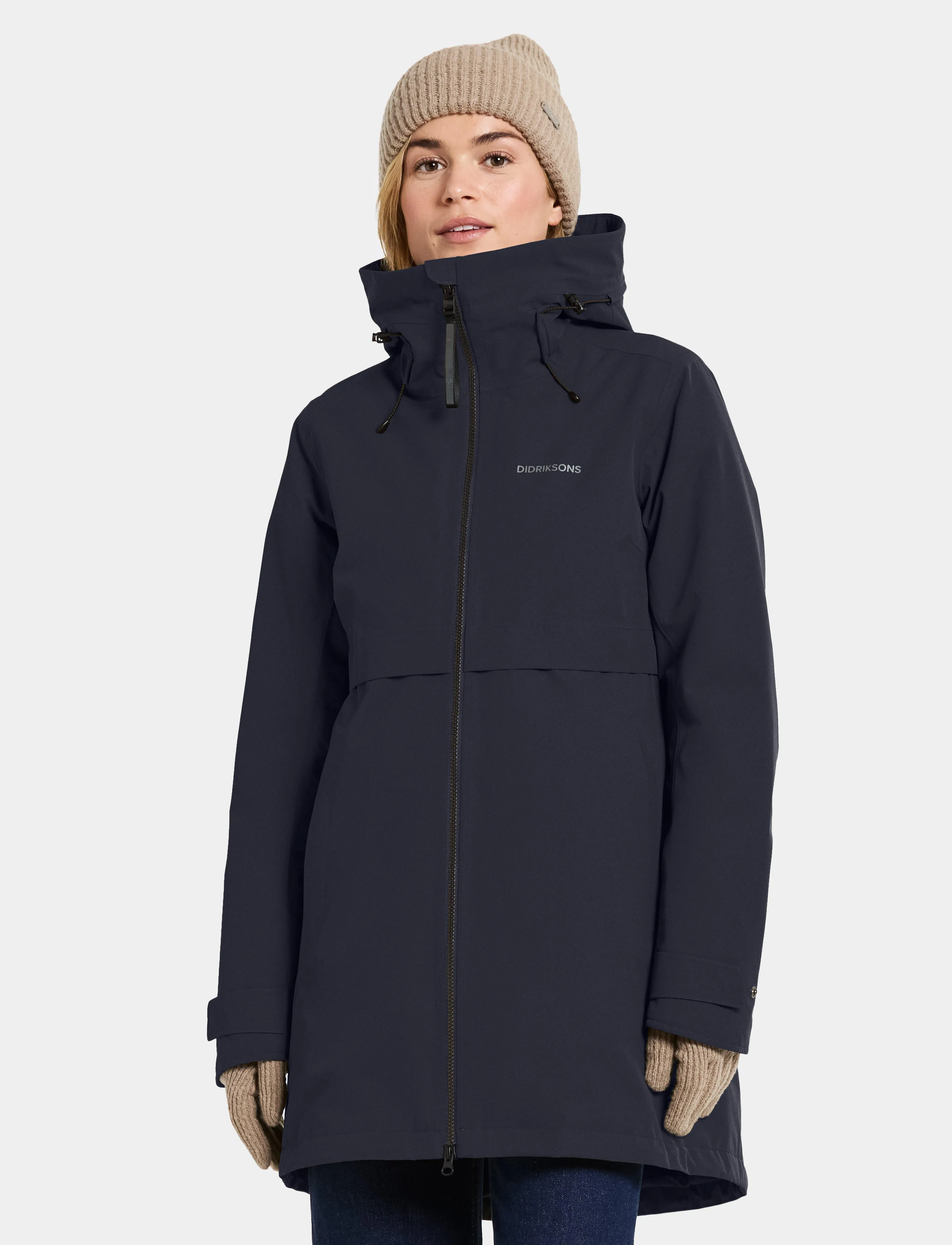 Didriksons Helle Wns Parka 6, 34, Navy, Sport Jackets > Sport Parkas, Dame